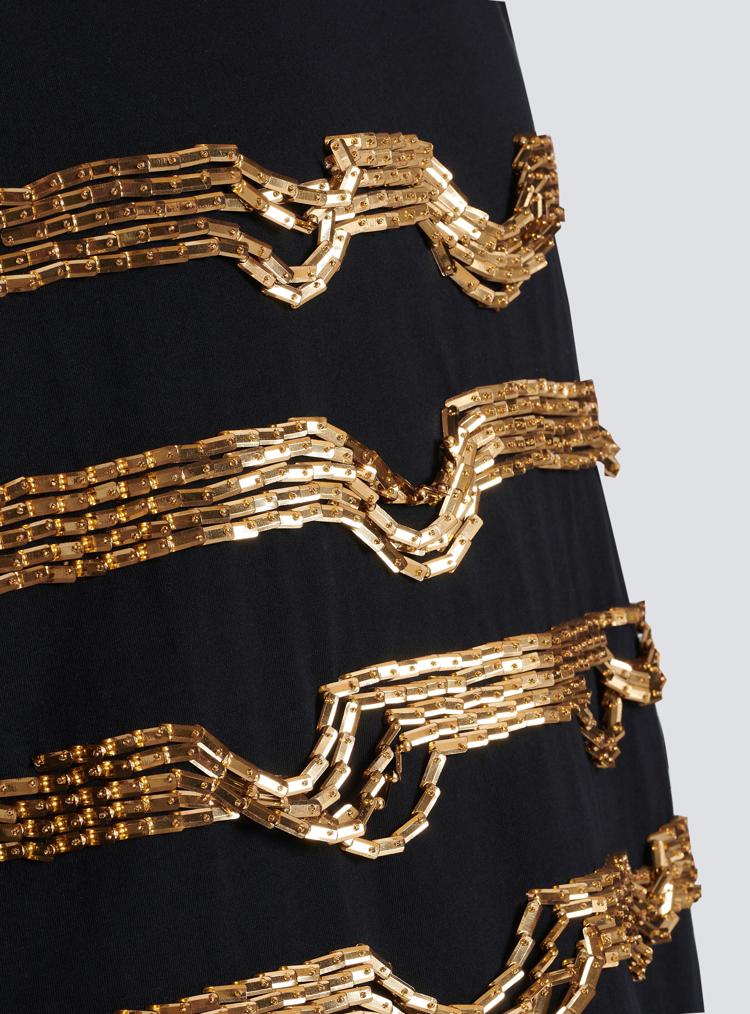 Embroidered cotton T-shirt with destroy stripes - 8