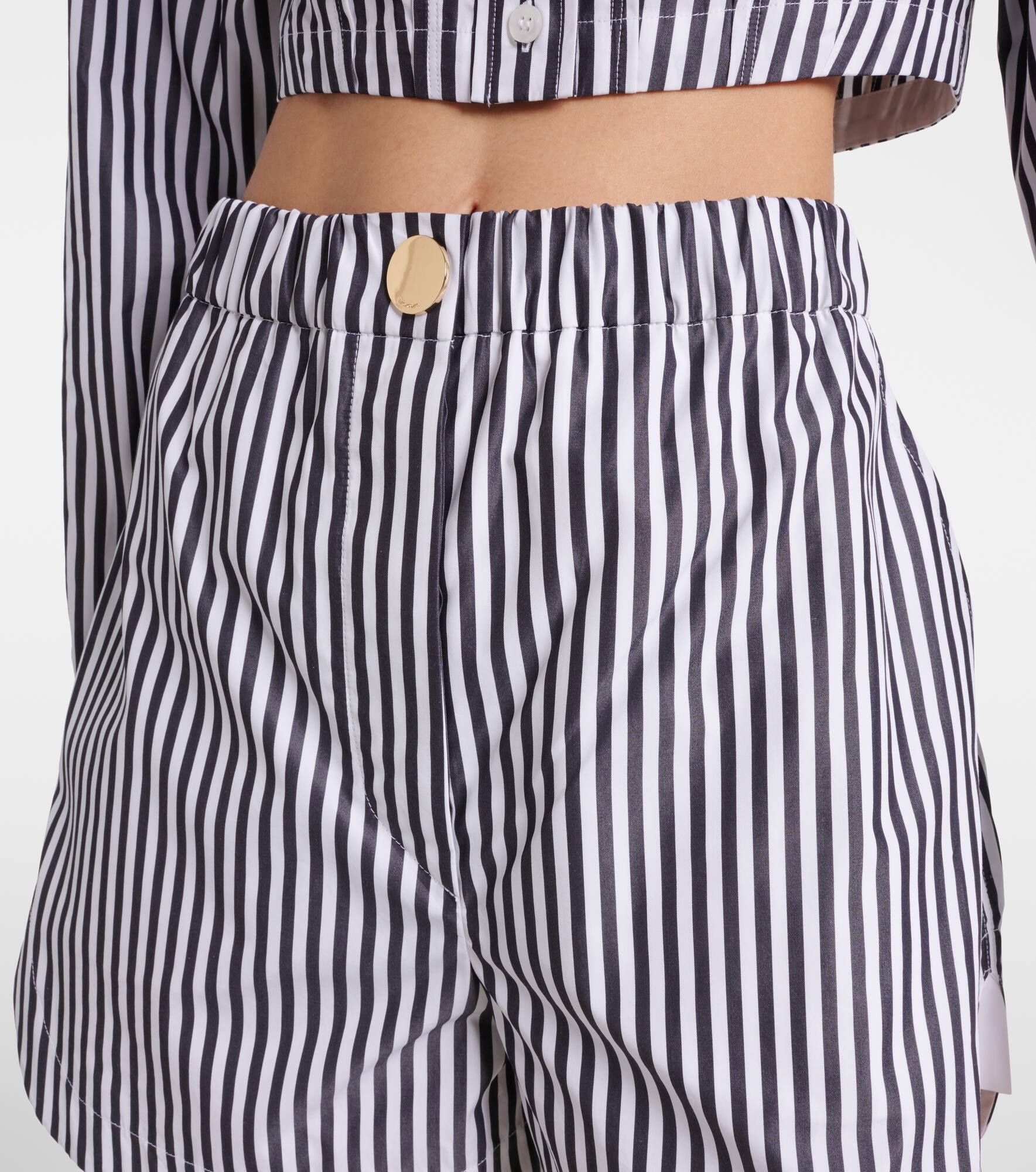 Muscari striped cotton shorts - 4