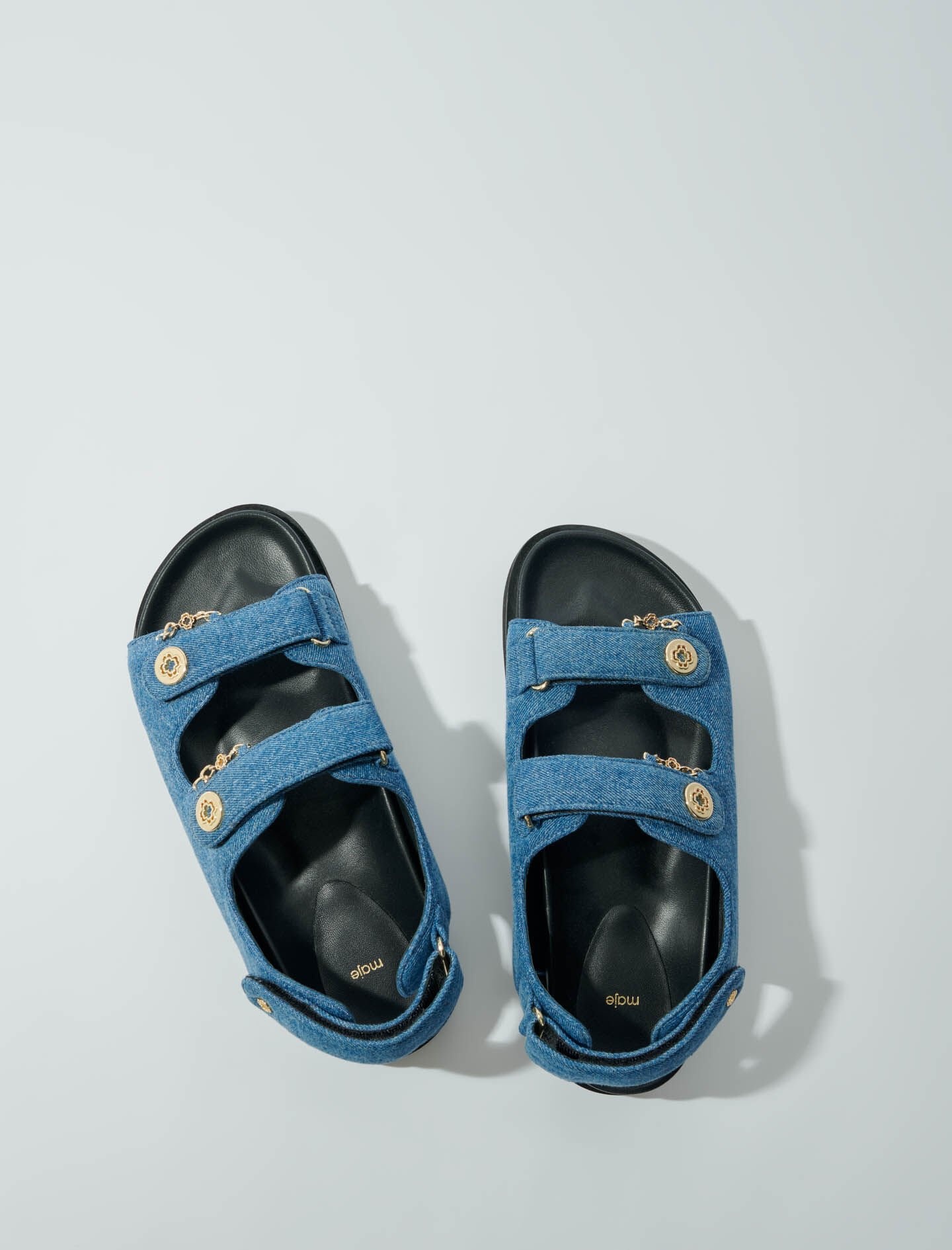 Flat denim sandals - 3