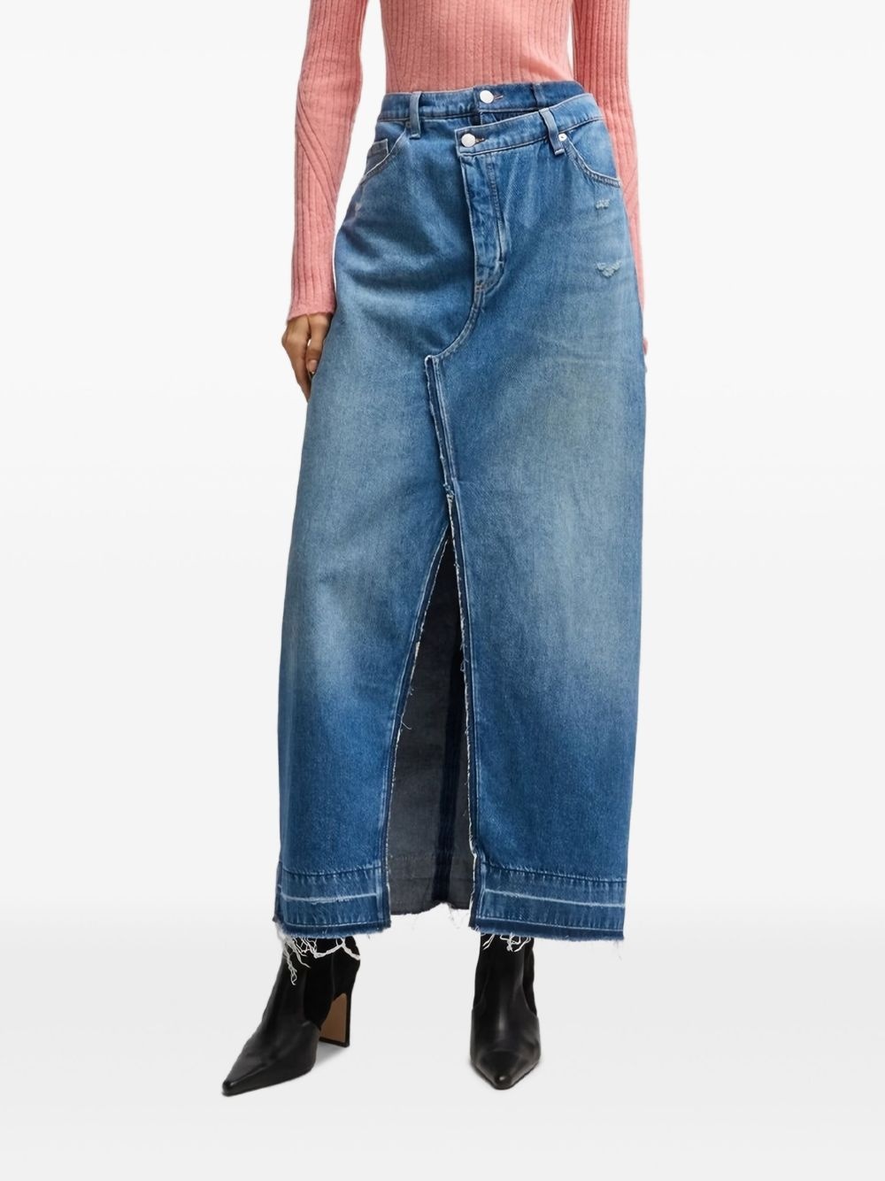 denim maxi skirt - 2