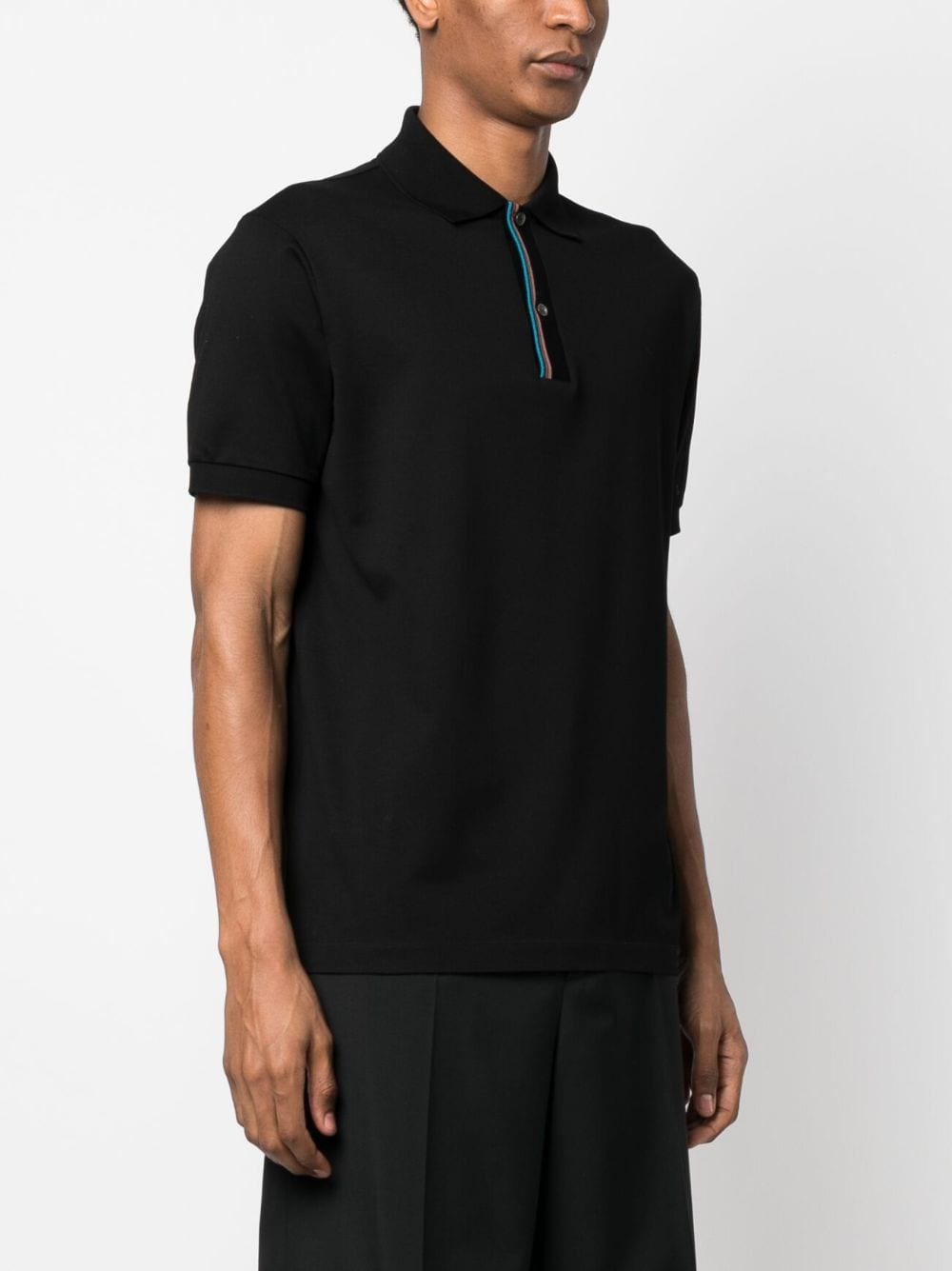 rainbow-stripe cotton polo shirt - 3