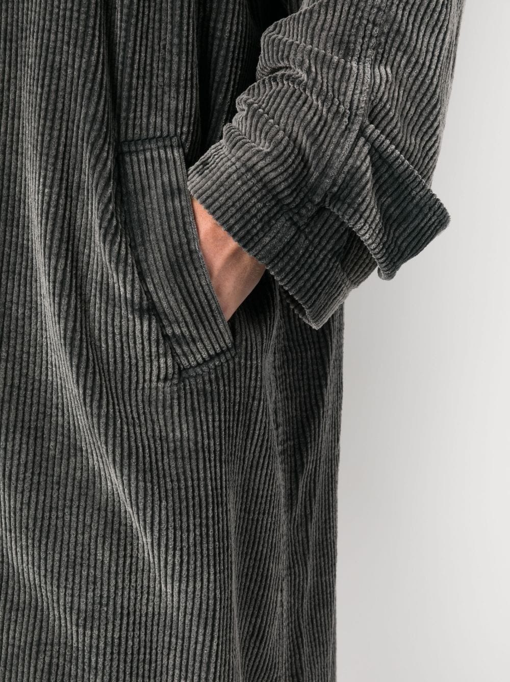 corduroy cotton trench coat - 5