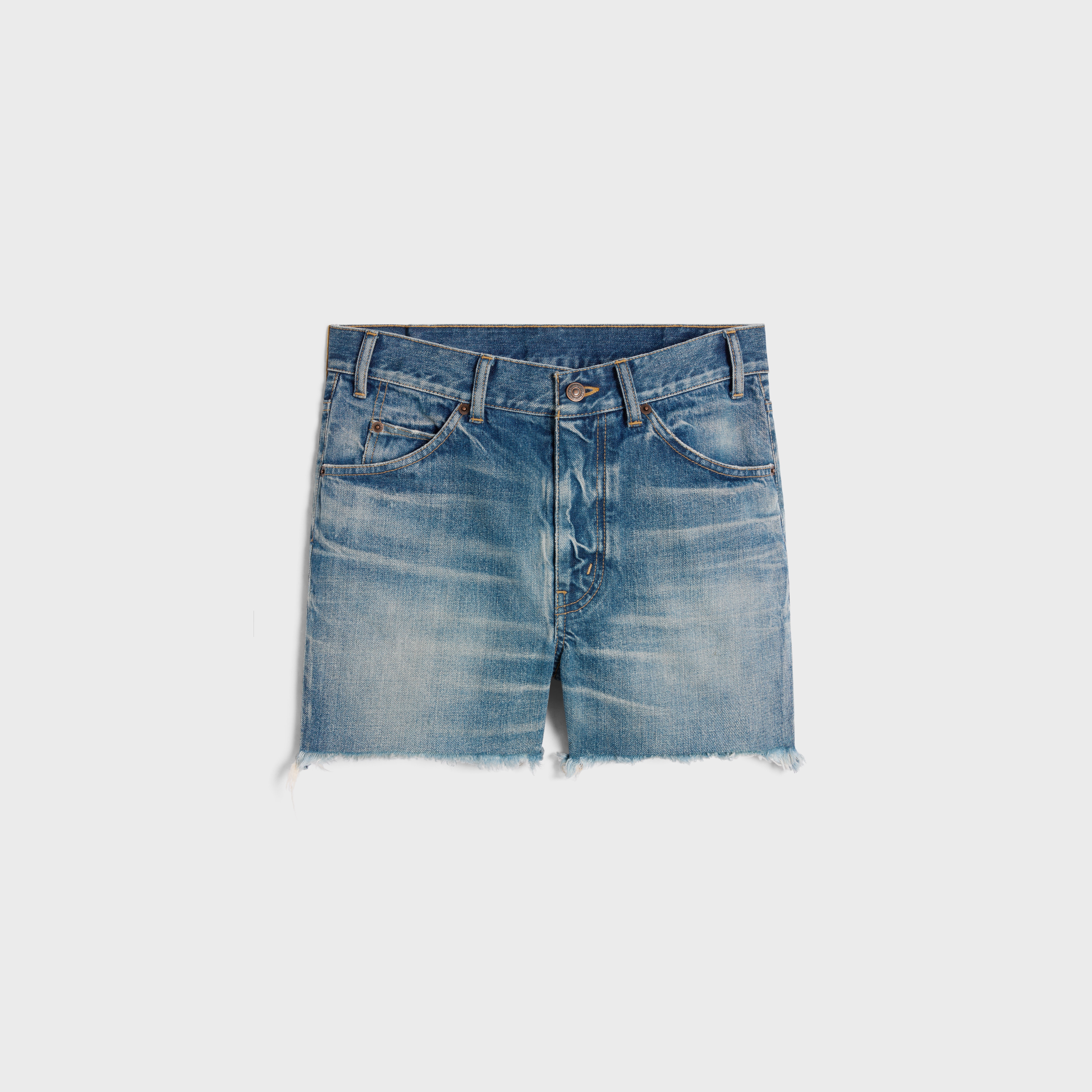 skate shorts in electric sky wash denim - 1