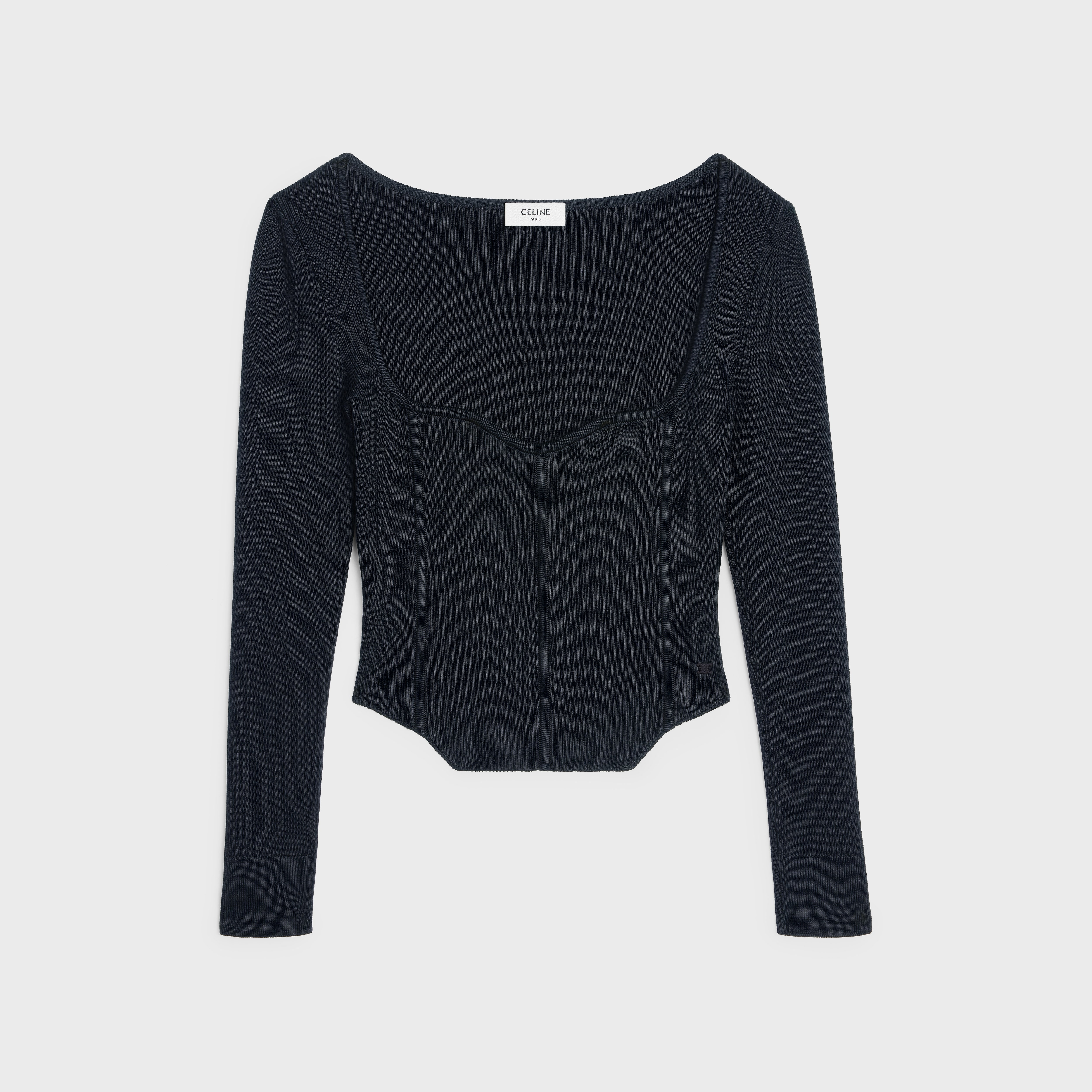 CELINE TRIOMPHE CROP TOP IN UNDERPINNING SILK