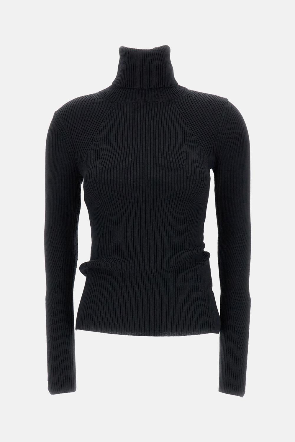 Ribbed Turtleneck Sweater - 2