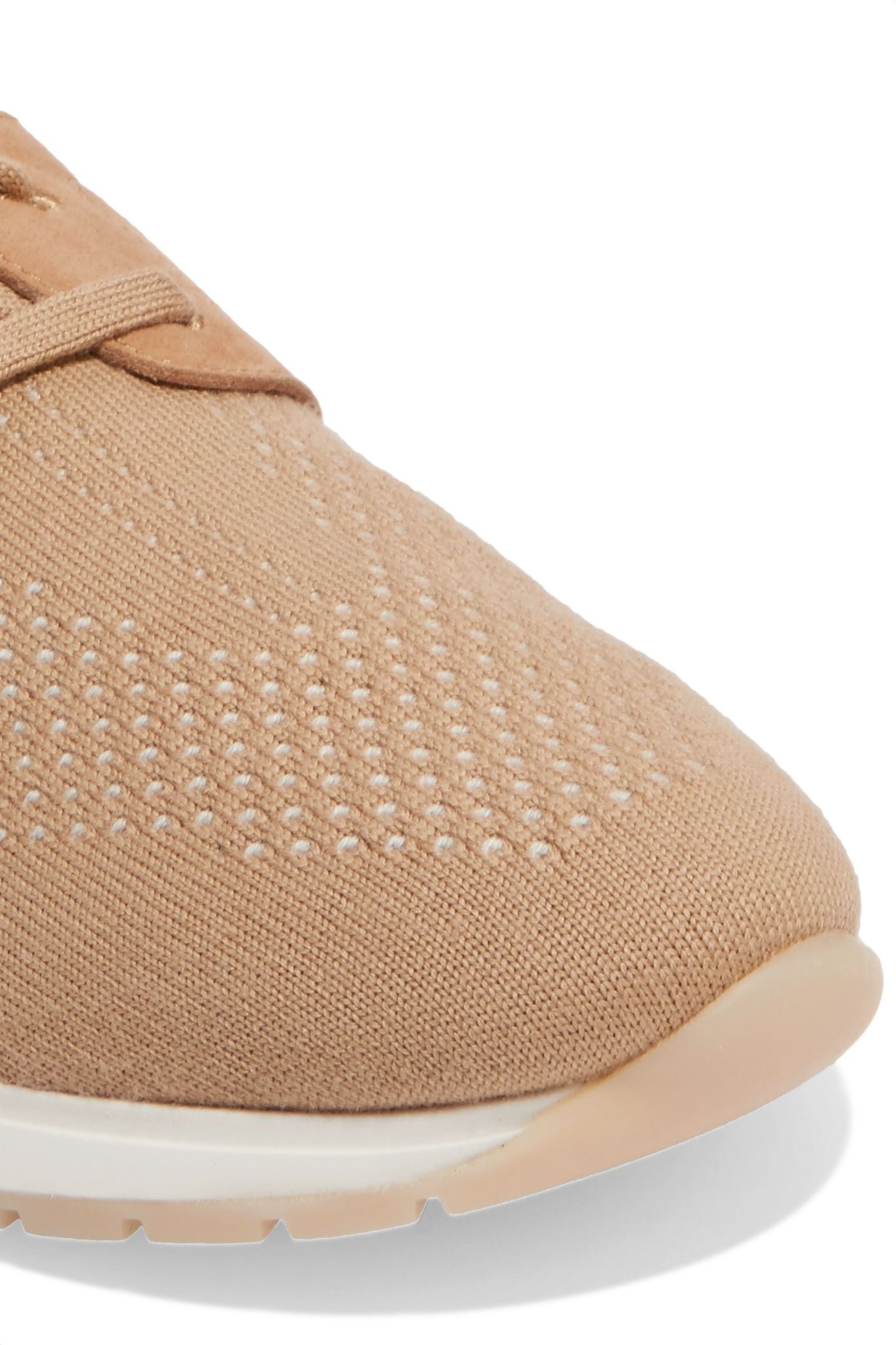 Flexy Lady cashmere, suede and leather sneakers - 5