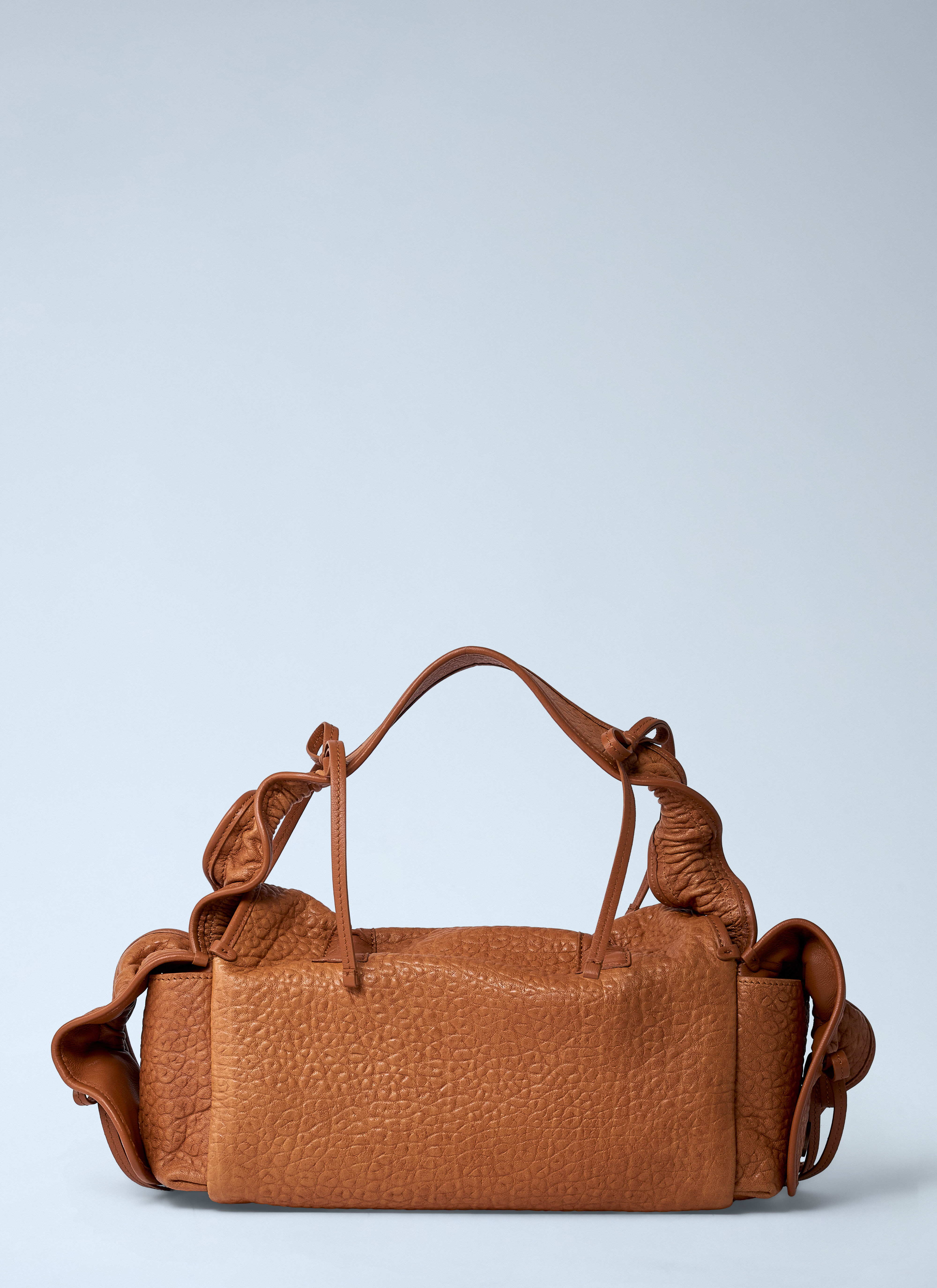 Multipocket Grained Leather Shoulder Bag - 3