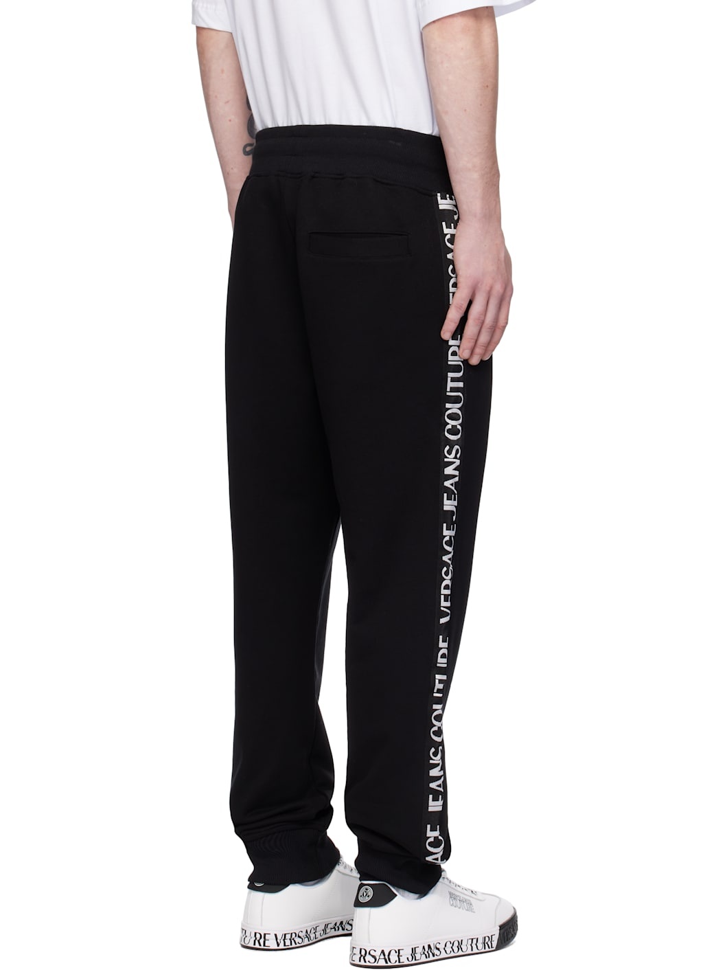 Black Logo Tape Sweatpants - 3