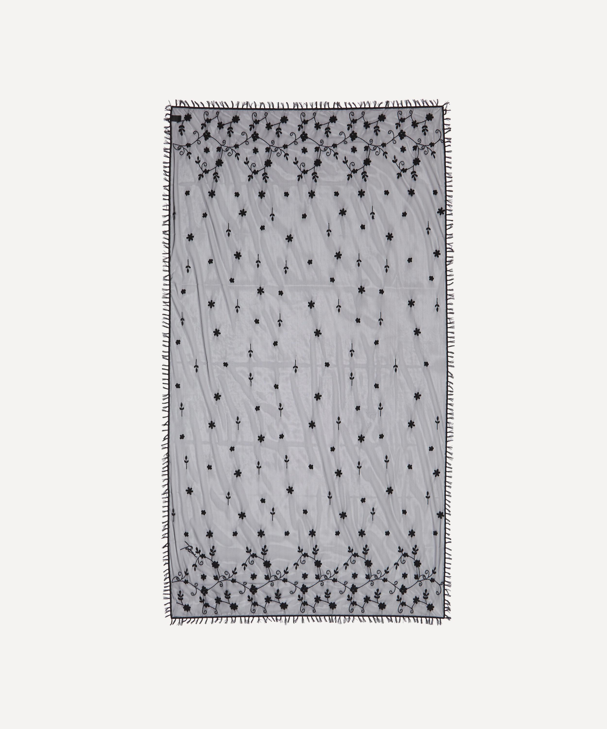 Floral Tulle Shawl - 2