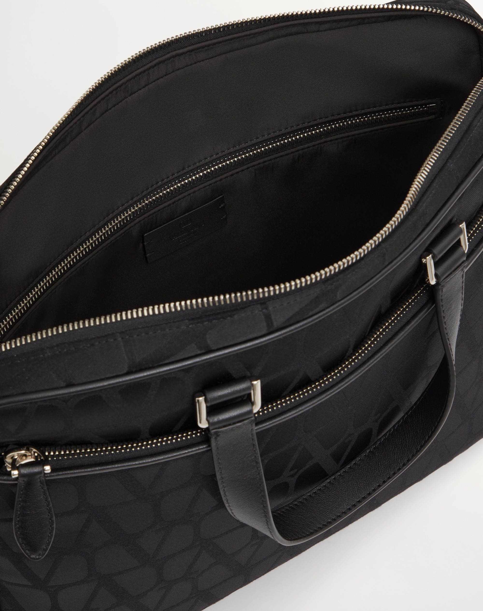 TOILE ICONOGRAPHE TECHNICAL FABRIC WORK BAG WITH LEATHER DETAILS - 7