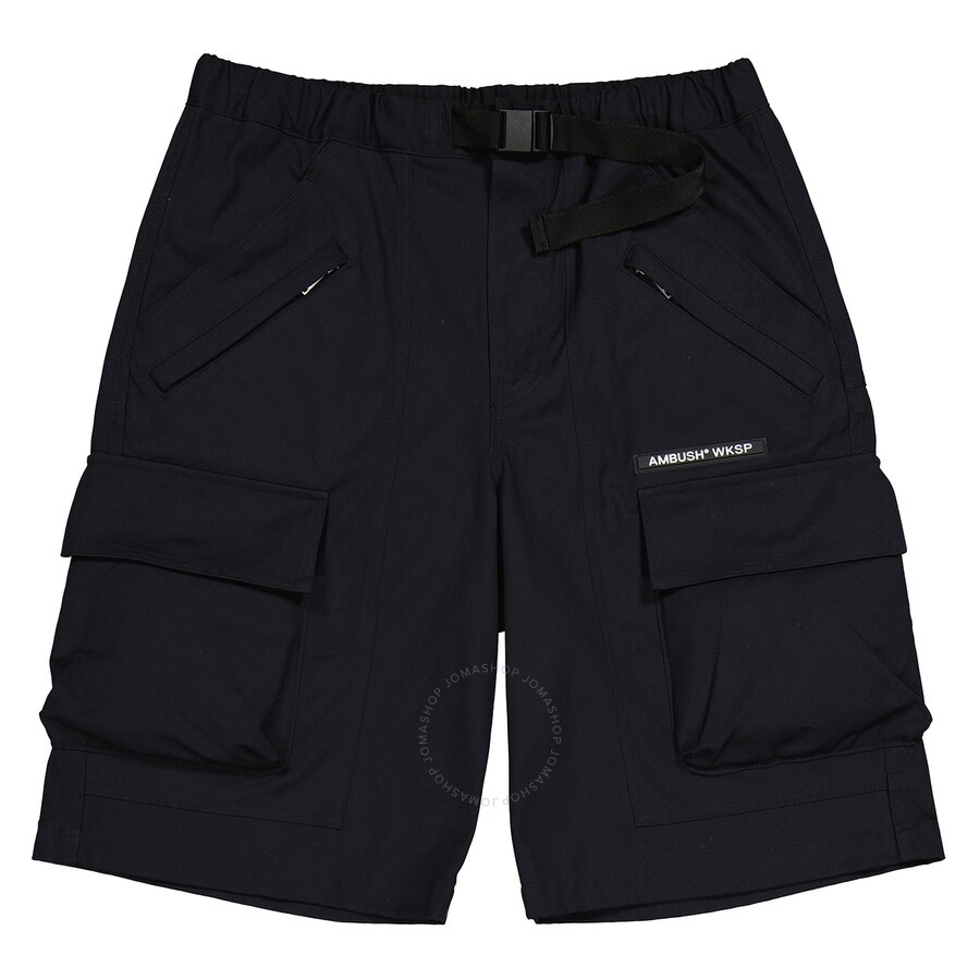 Ambush Men's Black Cotton Cargo Shorts - 1