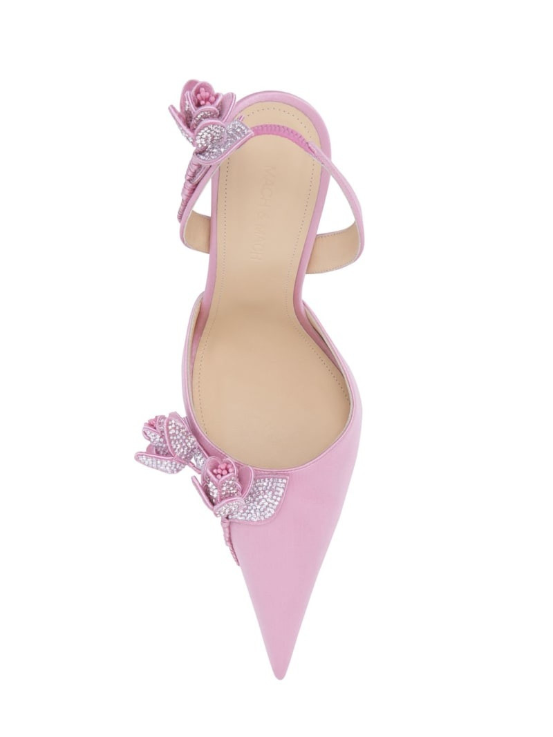 110mm Wonder Tulip satin slingback pumps 7