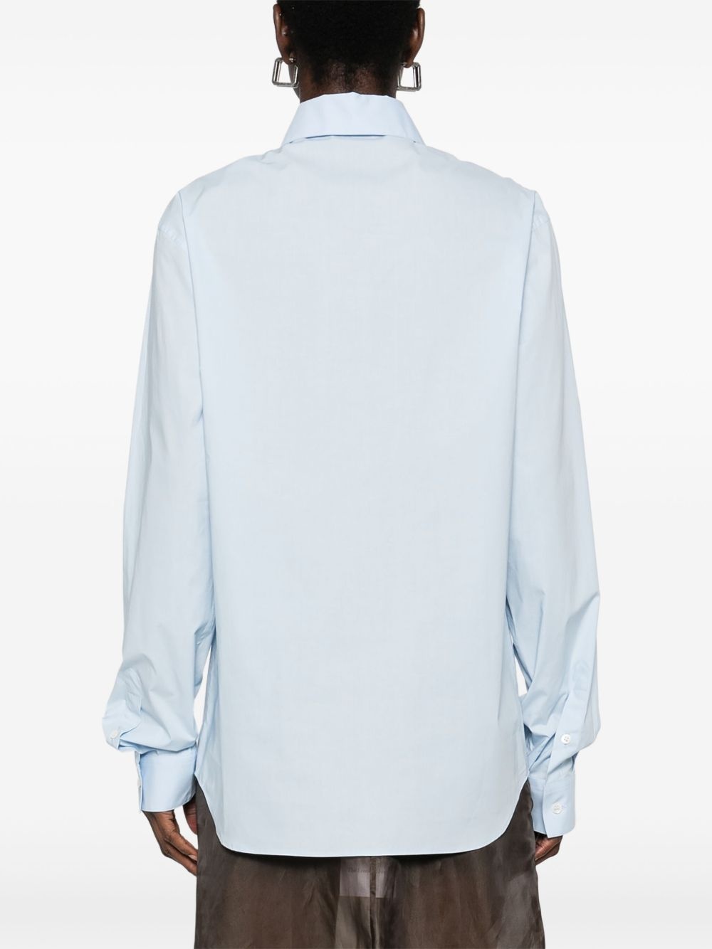 logo-embroidered shirt - 4