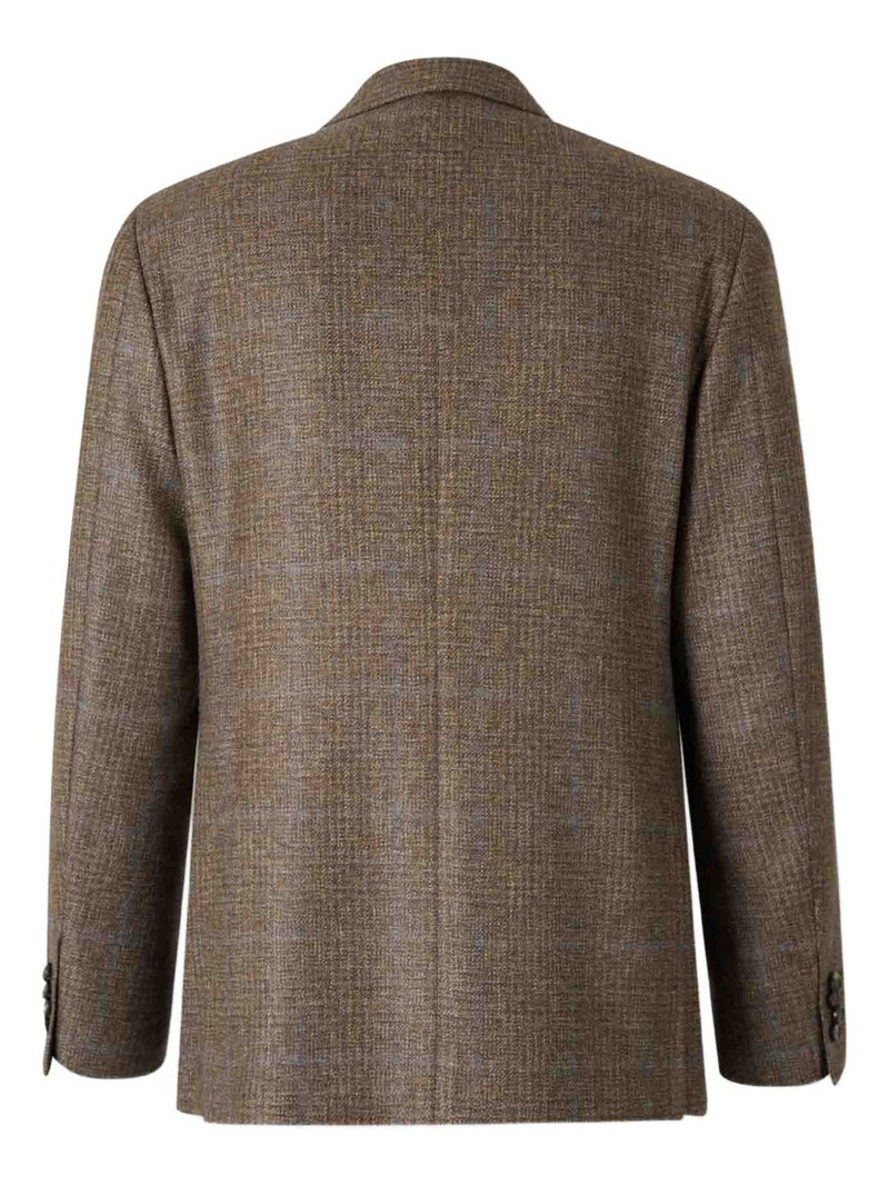 Canali checked single-breasted blazer outlook