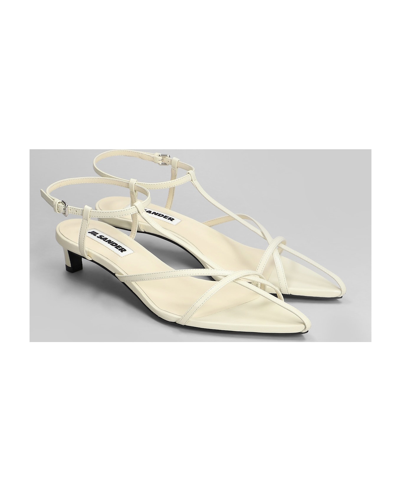 Ivory Leather Sandals - 2