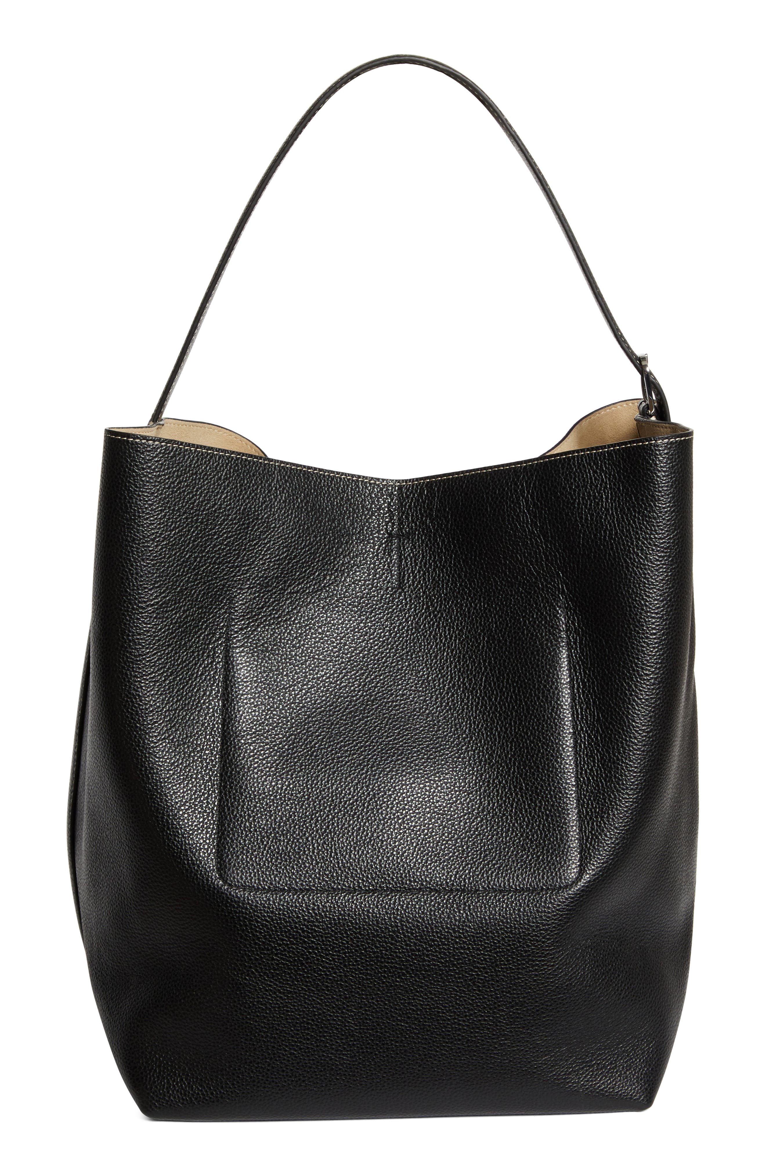 TOTEME Leather Tote in Black at Nordstrom - 4