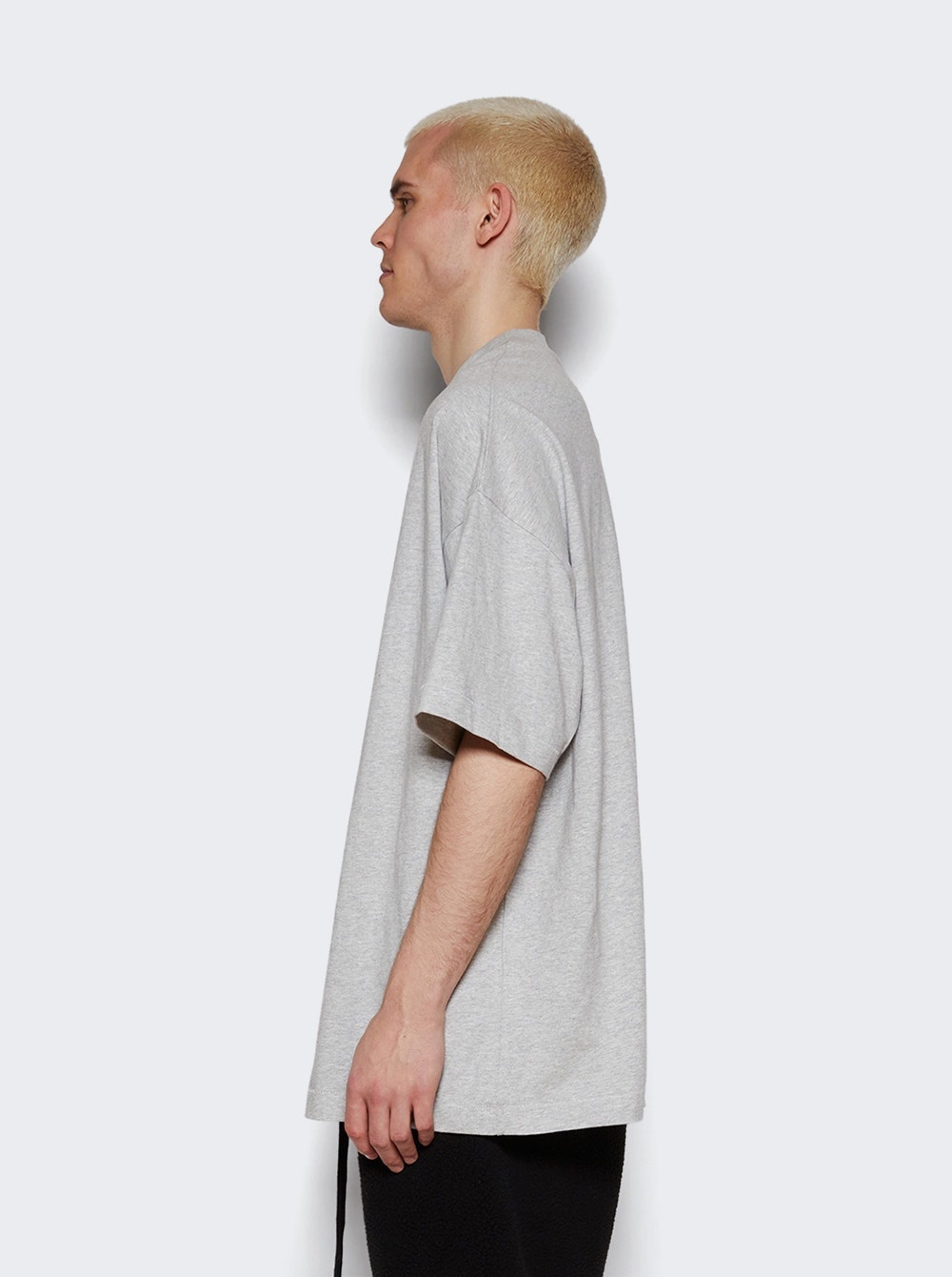 Crew Neck Tee Light Heather Grey - 4