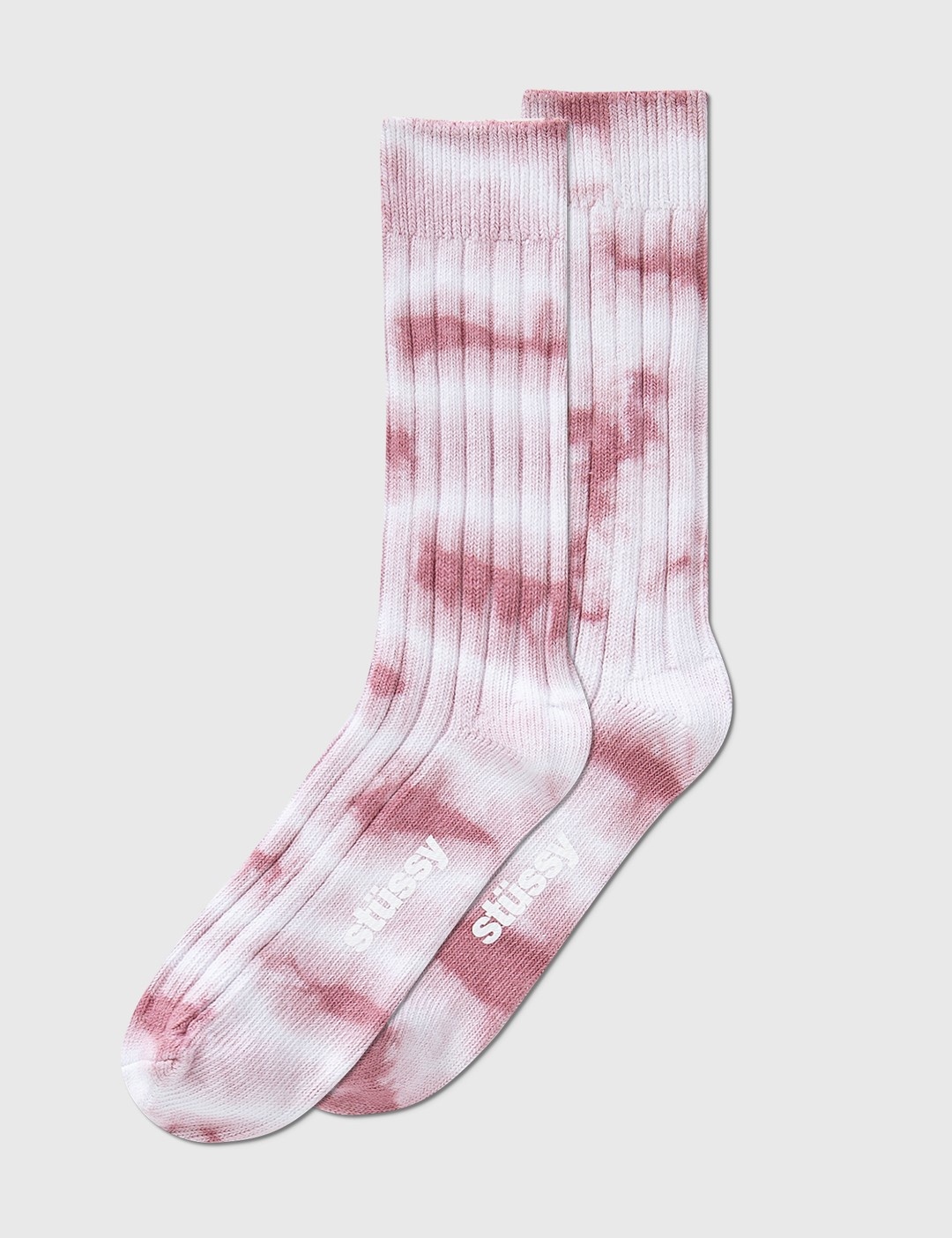 DYED RIBBED CREW SOCKS - 1