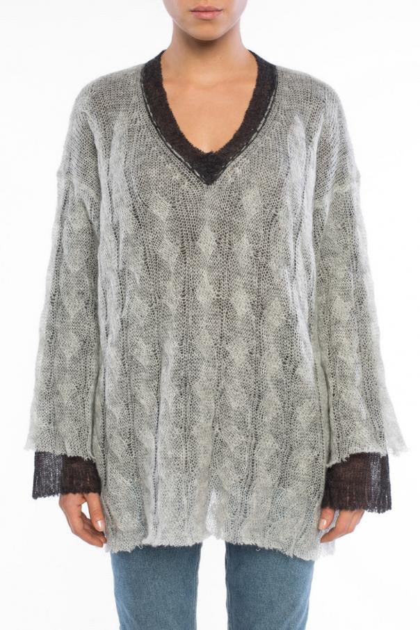 Maison Margiela FW17 oversized double mohair grunge open knit sweater - 3