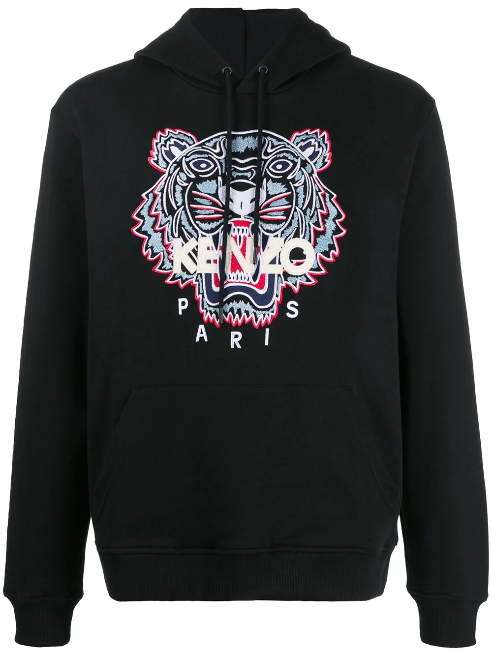 embroidered-motif hoodie - 1