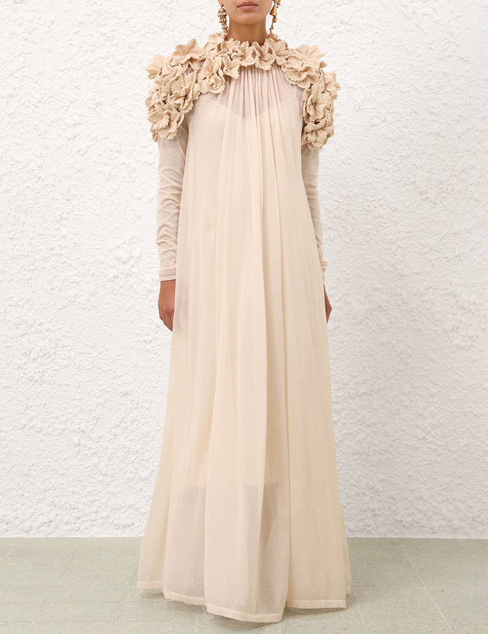 HYPNOTIC CROCHET TRIM GOWN - 2