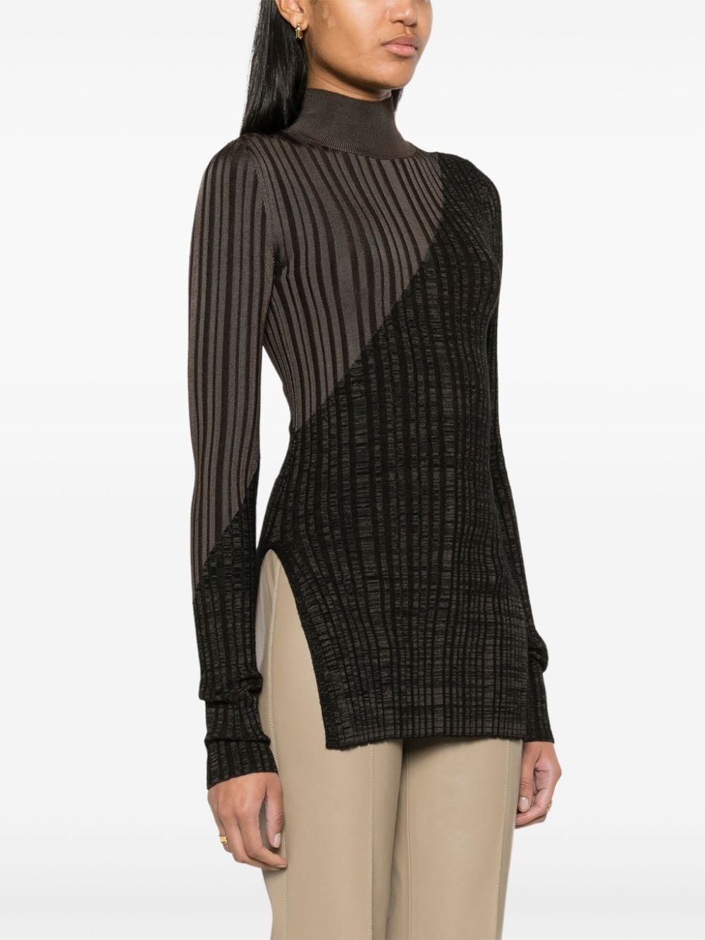 Zareen high-neck ribbed jumper - 3
