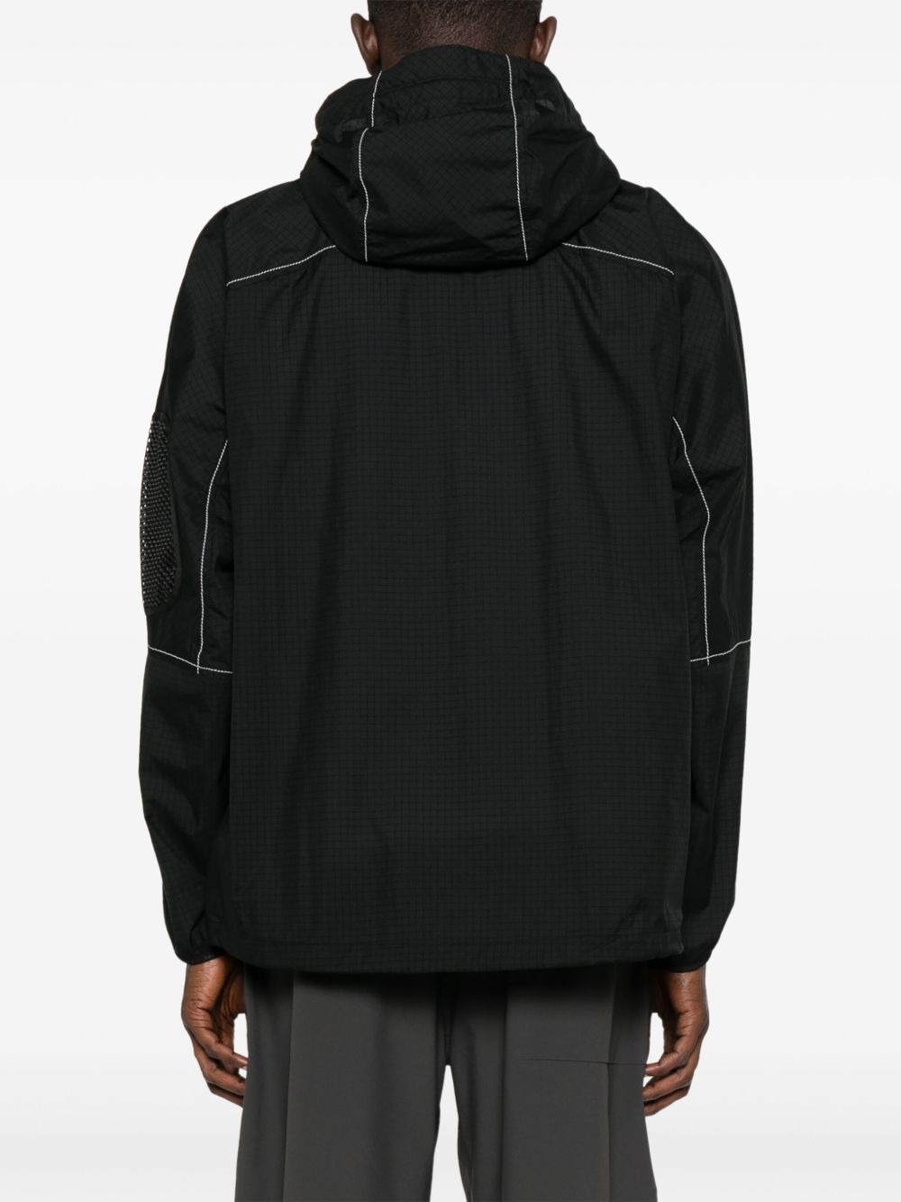 mesh-pocket hooded jacket - 4