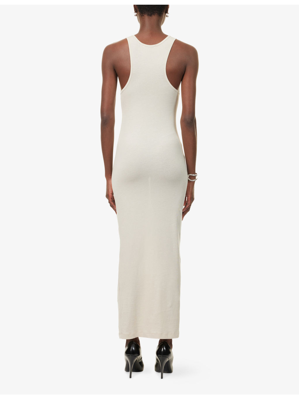 Muscle Tank Stretch-Cotton Midi Dress - 4