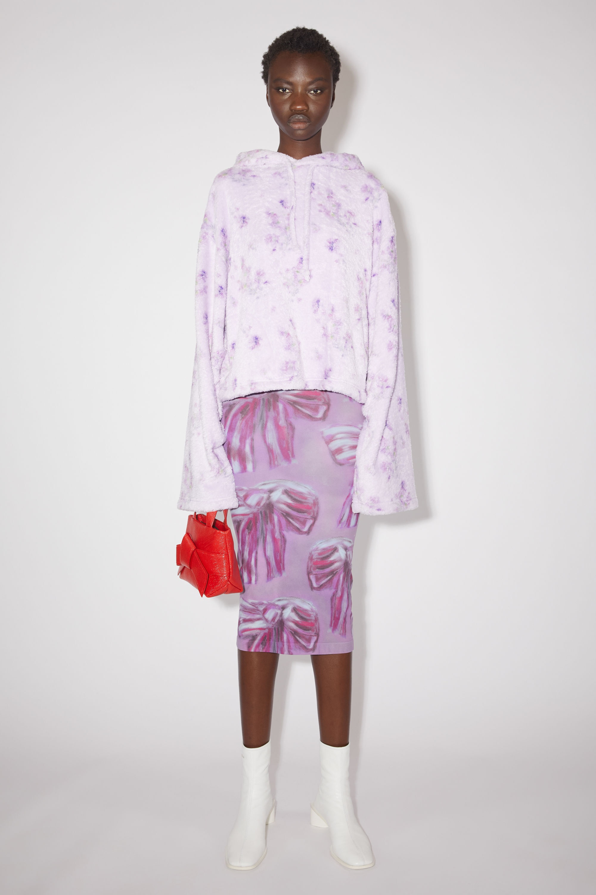 Printed skirt - Raspberry/purple - 2