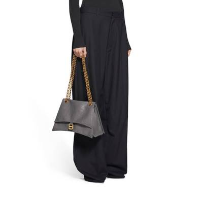 BALENCIAGA Women's Crush Medium Chain Bag  in Dark Grey outlook