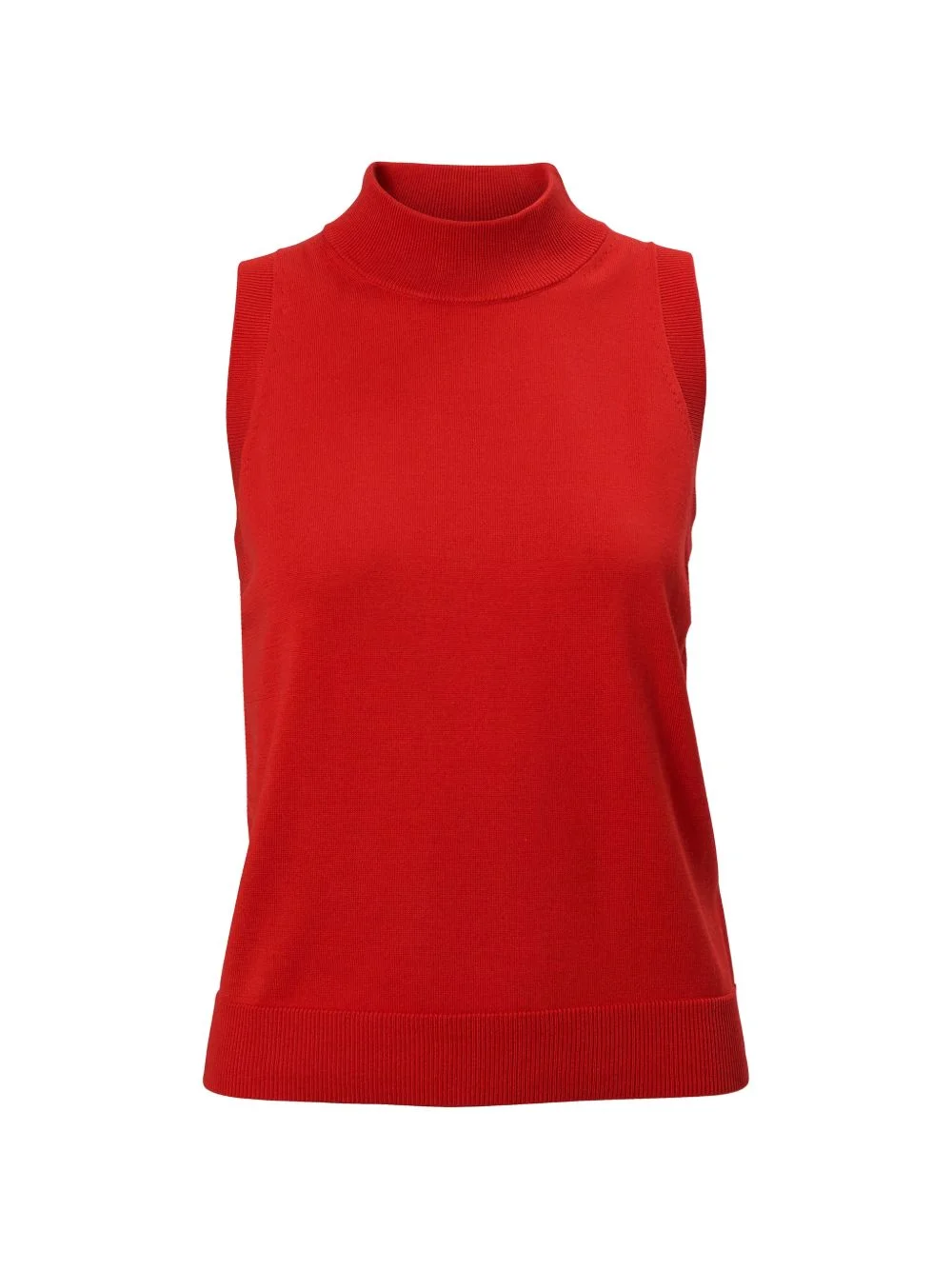 sleeveless mock-neck top - 1