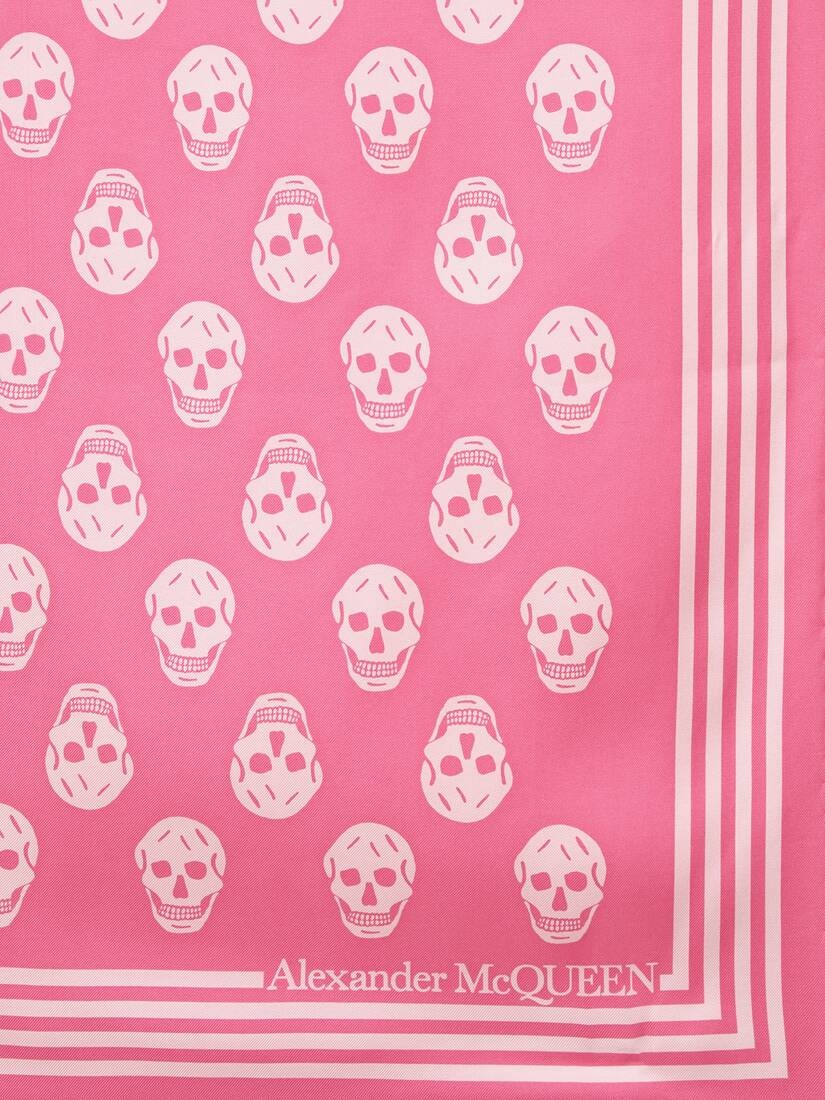 Women's Biker Skull Foulard in Rose - 3