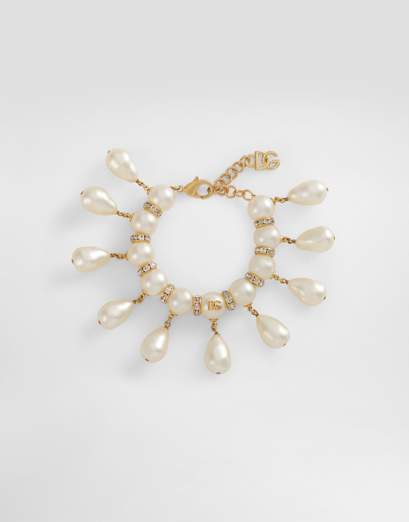 Bracelet with spheres, teardrop accents and DG logo 1