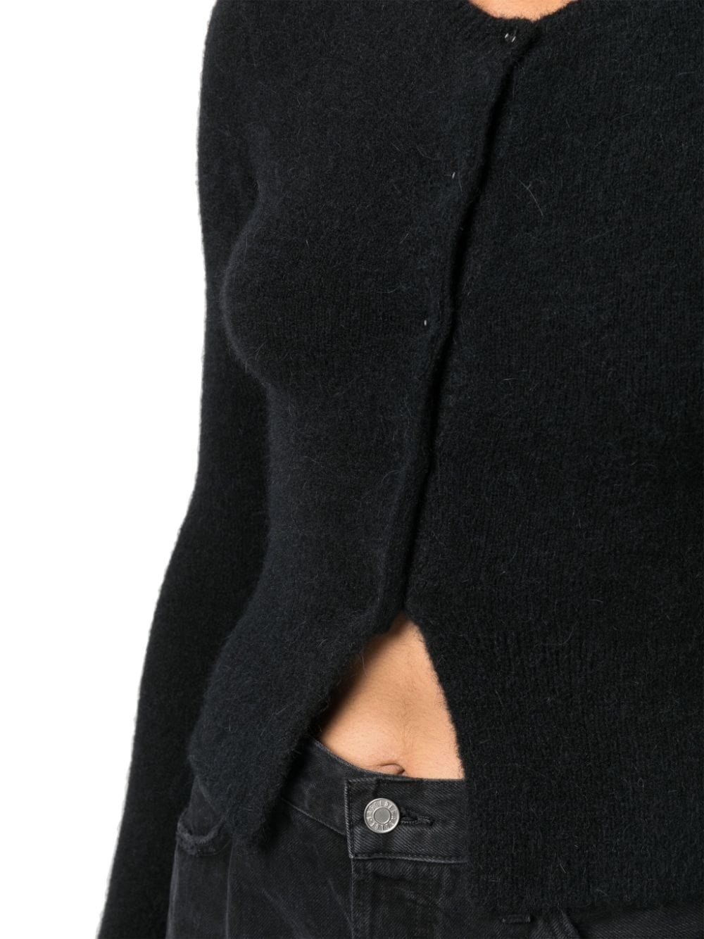 button-fastening knitted cardigan - 5