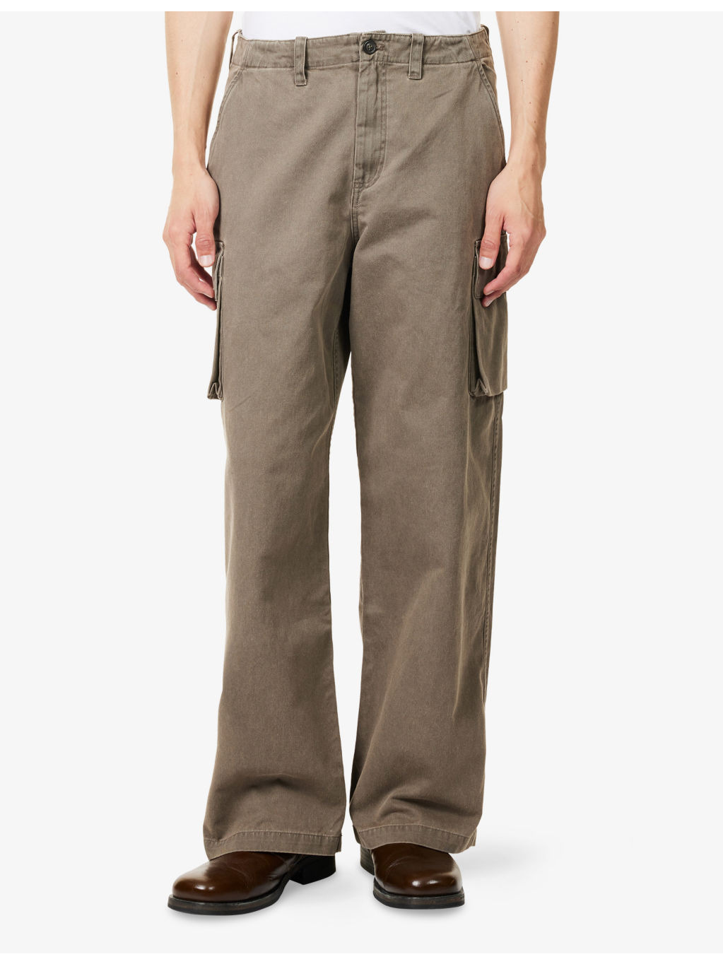 Mount Cargo Wide-Leg Denim Trousers - 3