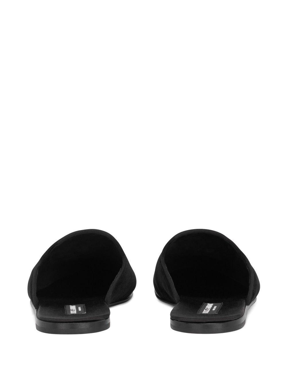 velvet-finish embroidered slippers - 3