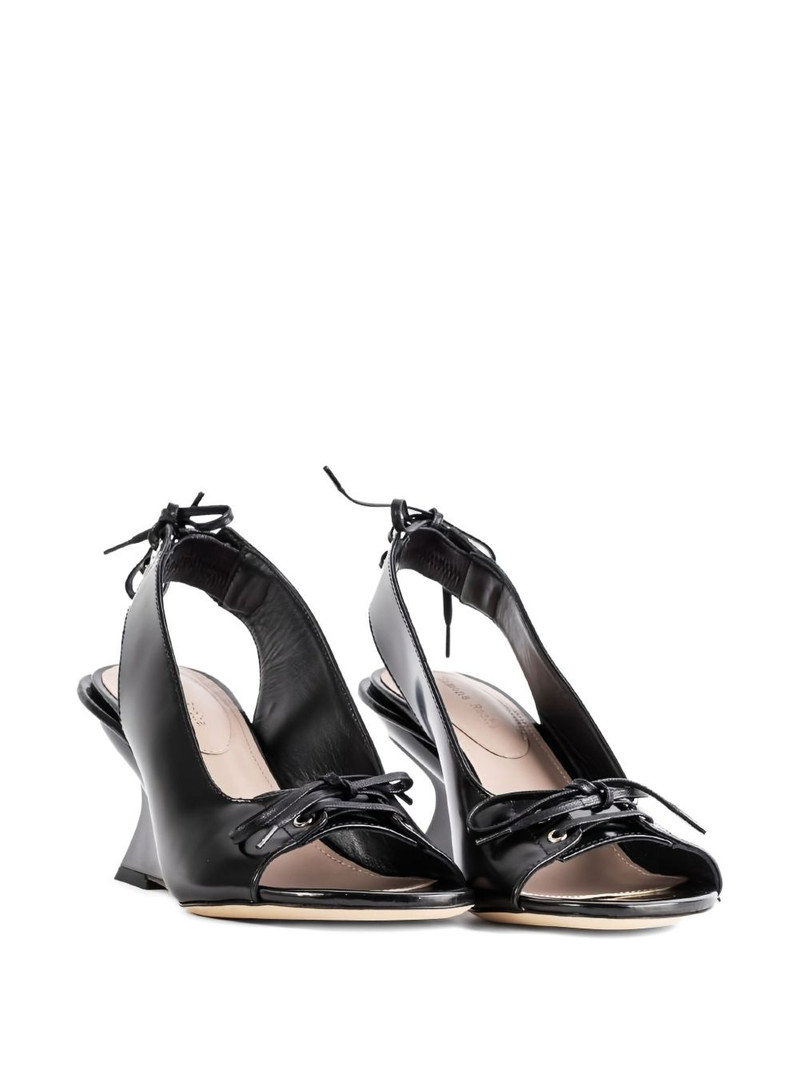 Simone Rocha lace-up sculpted-heel sandals outlook