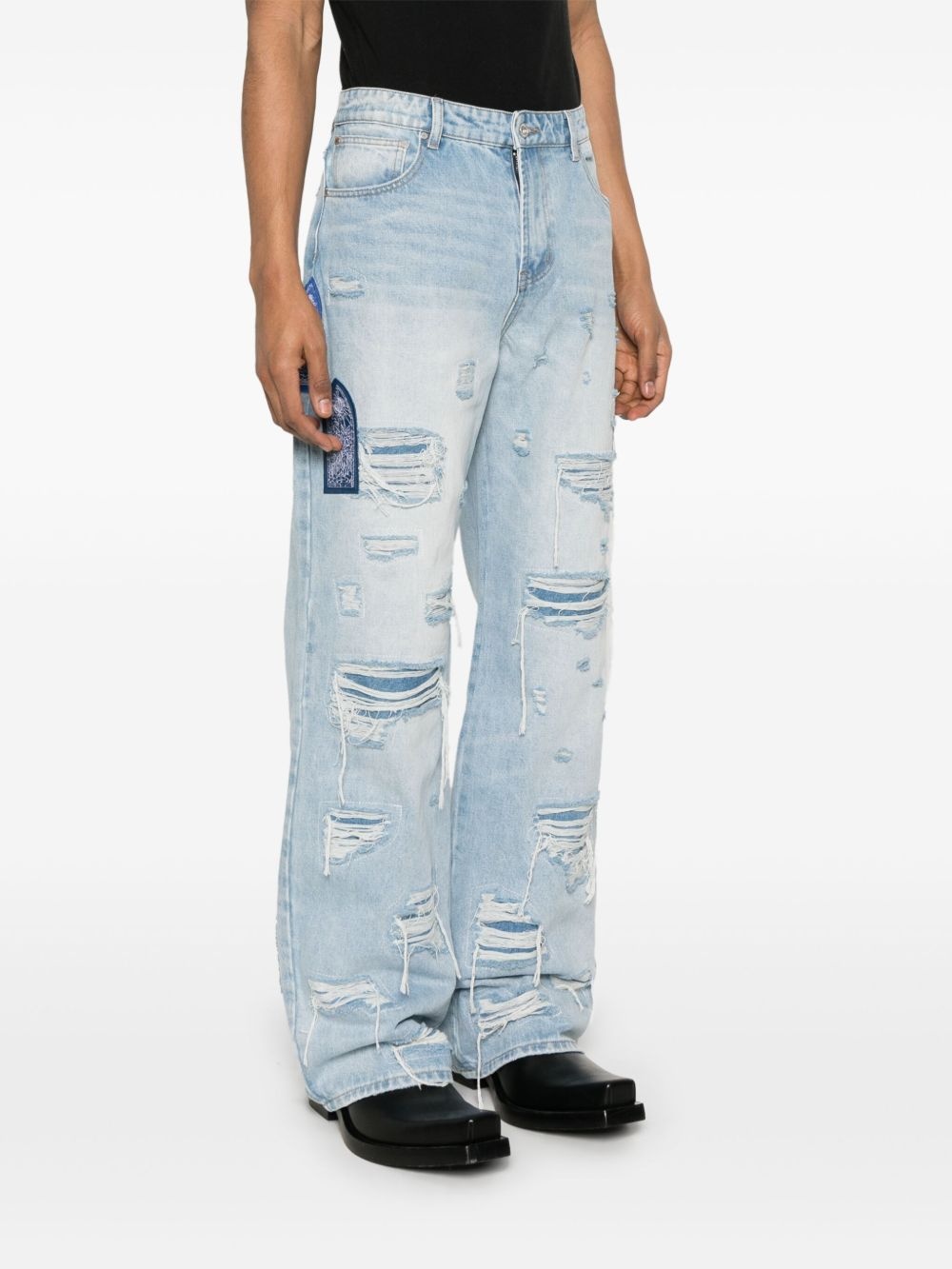 Side Patch Relaxation jeans - 3