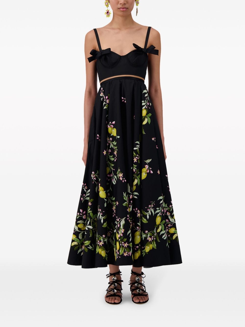 Saint-Tropez floral-print flared midi dress - 2