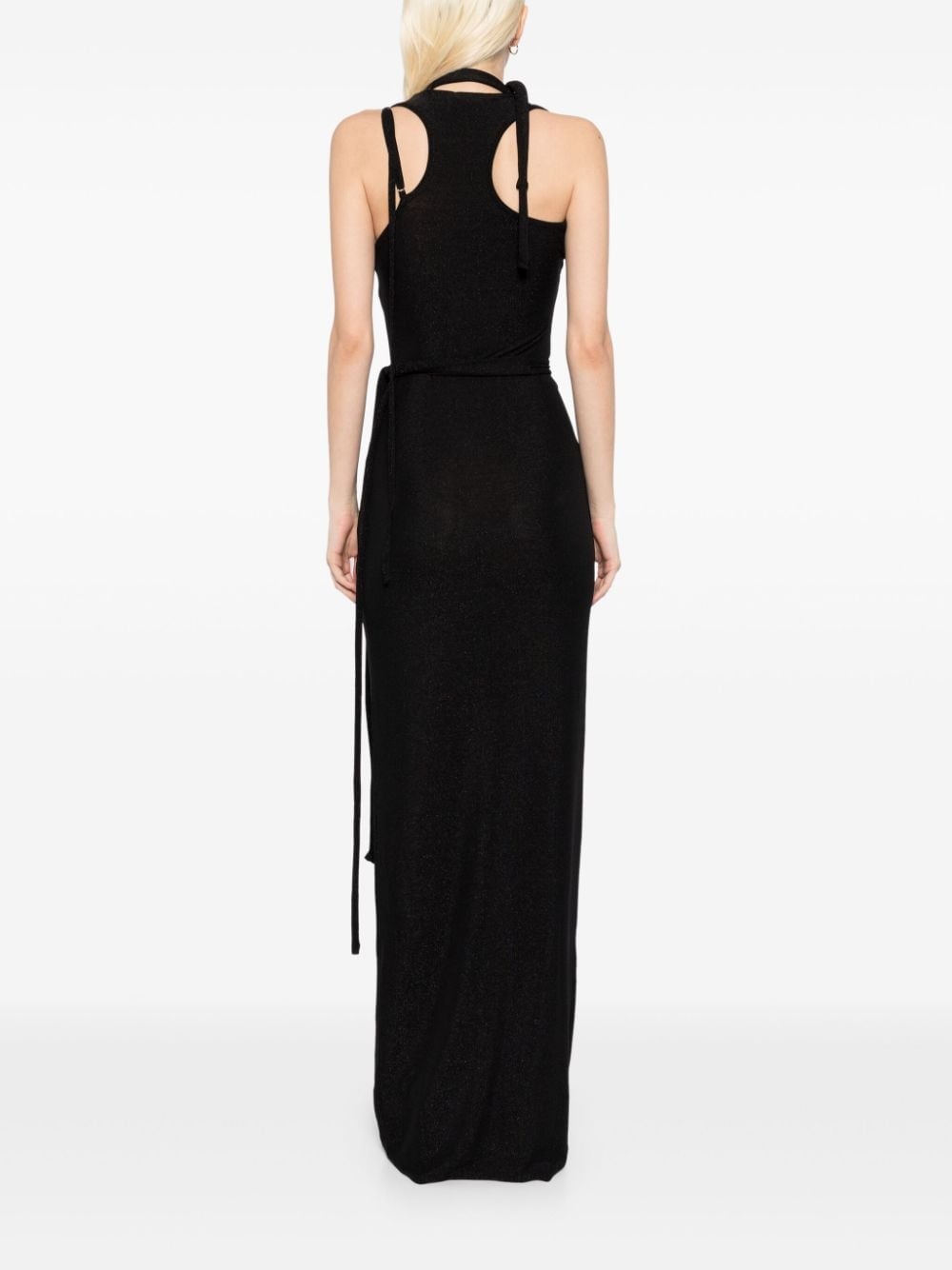 lace-up detailing dress - 4