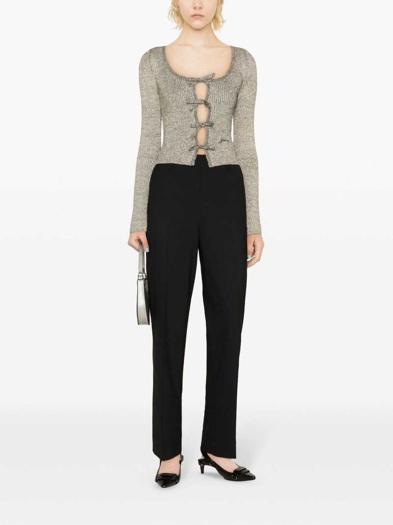GANNI mid-rise tailored trousers outlook