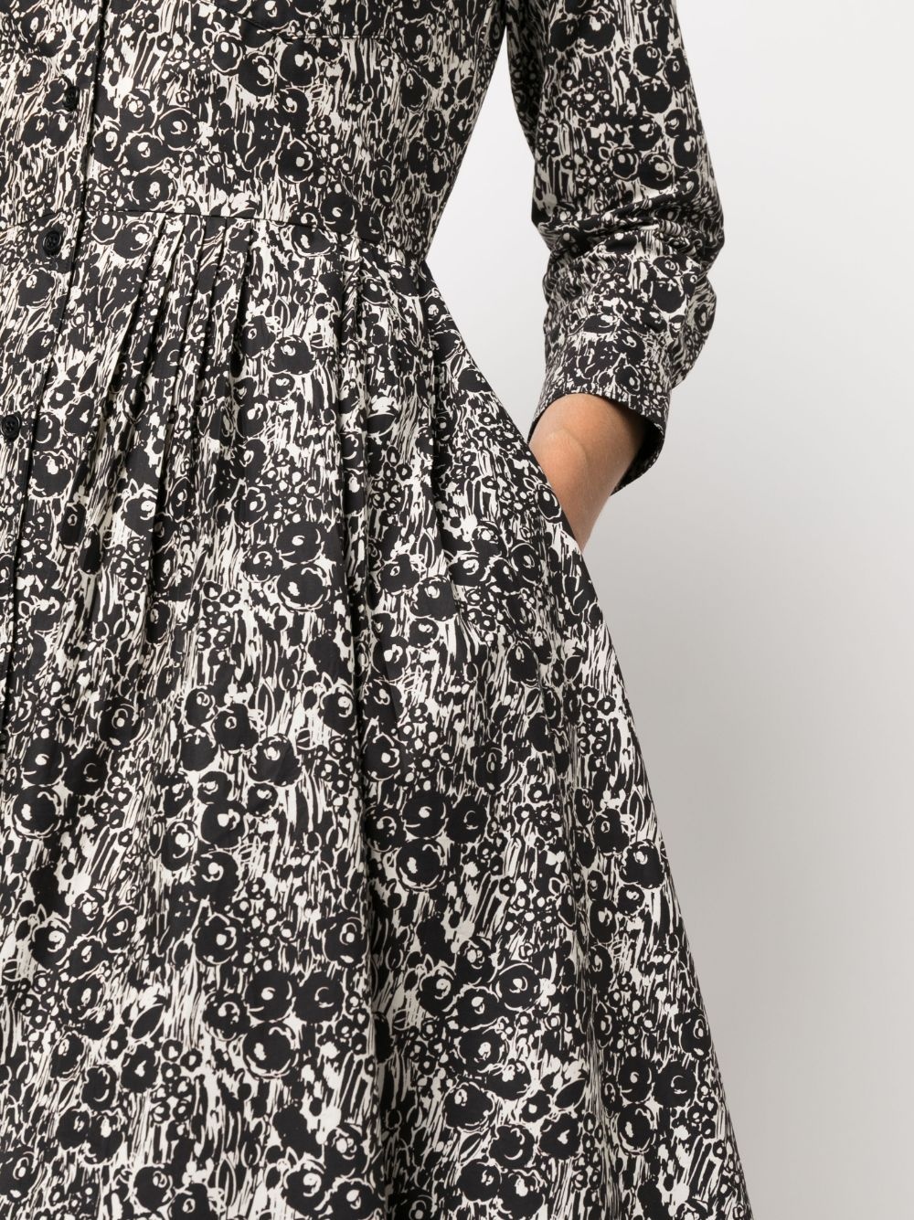 graphic-print long-sleeve shirtdress - 5