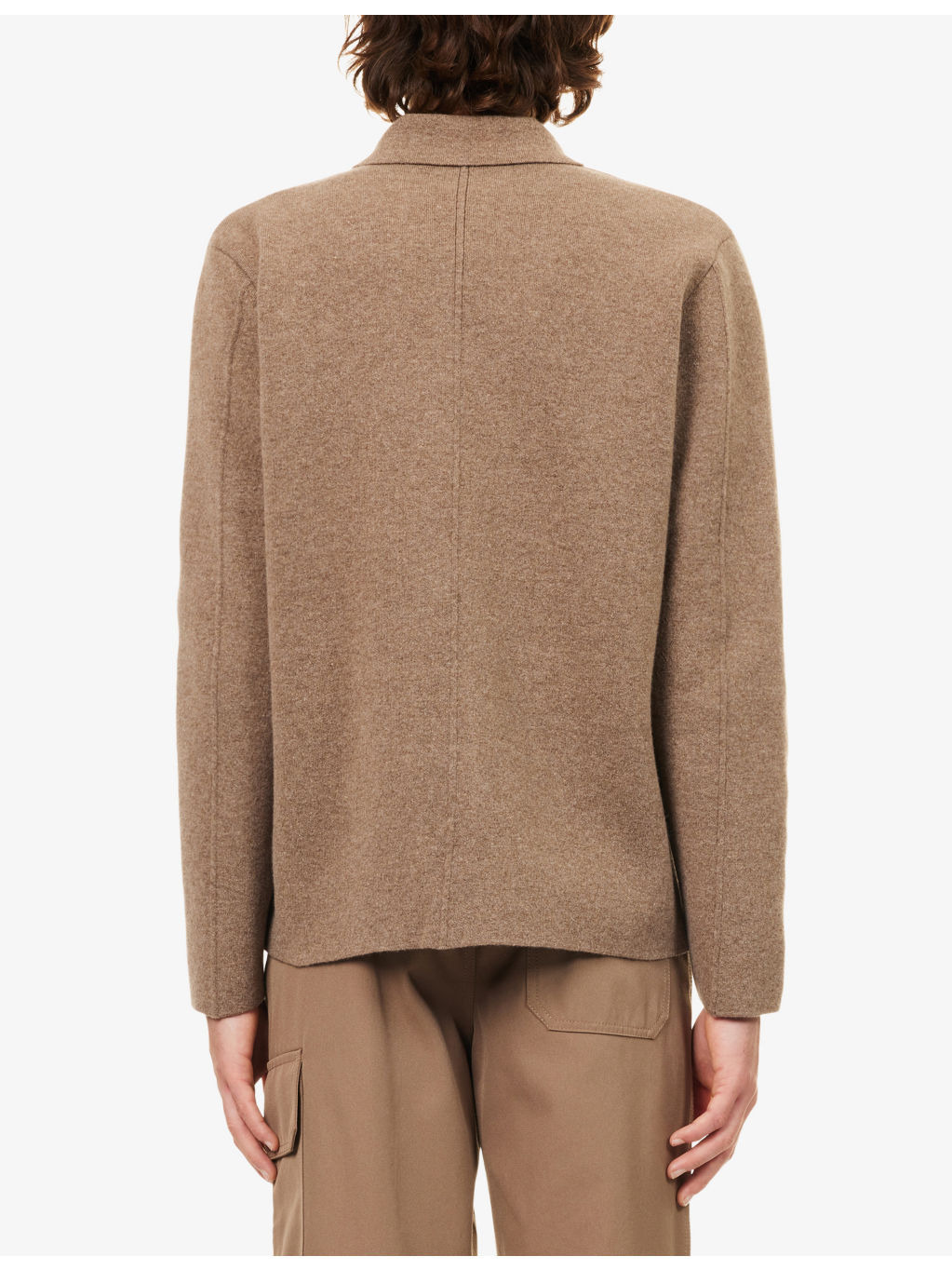 Double-Faced Long-Sleeve Cotton-Wool Blend Jacket - 4