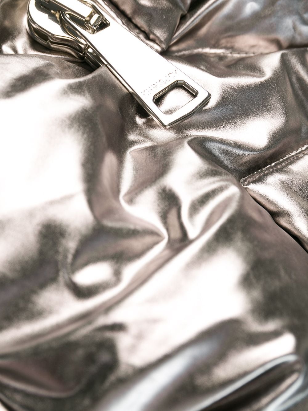 metallic puffer jacket - 7