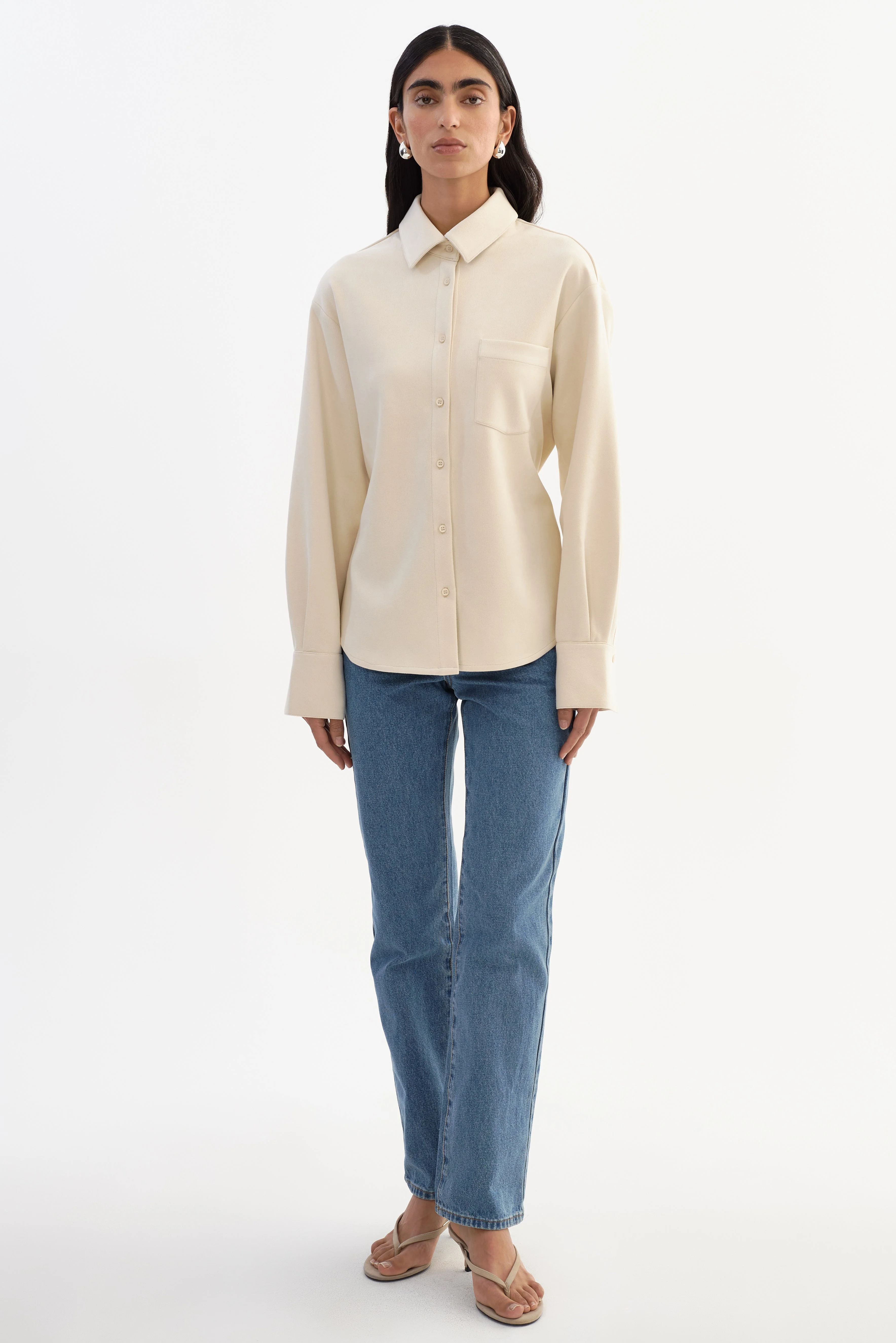 TOSCA | Faux Suede Shirt - 1