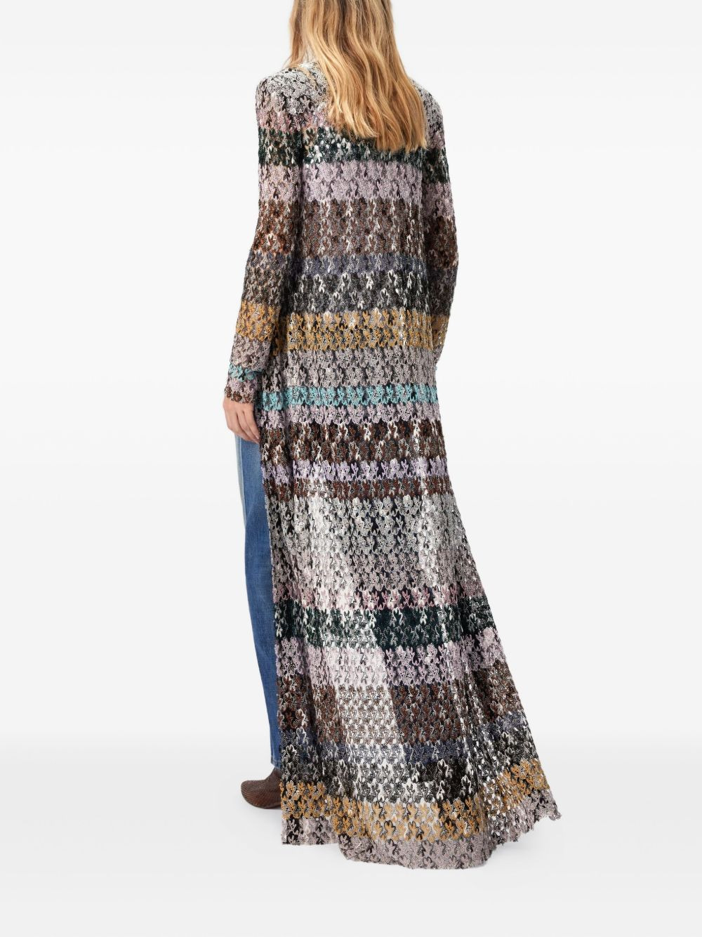 knitted long cardigan - 3