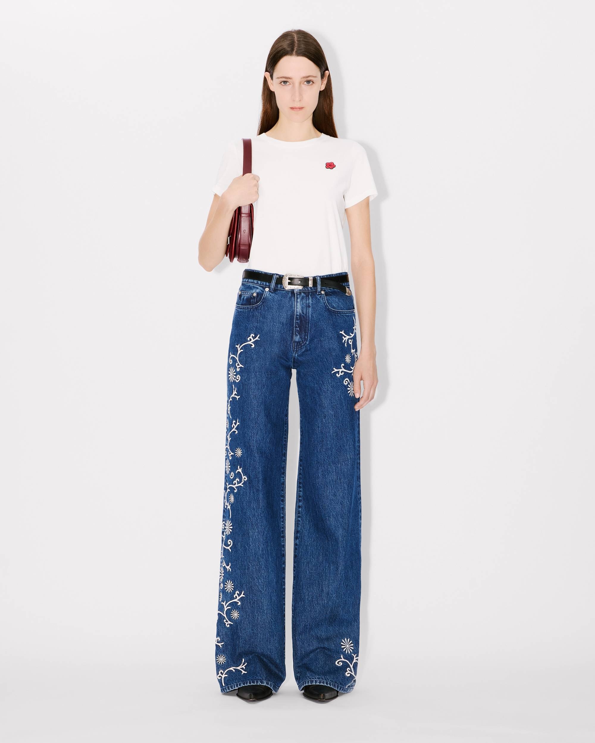 KENZO 'KENZO Marguerite' AYAME wide legs embroidered jeans