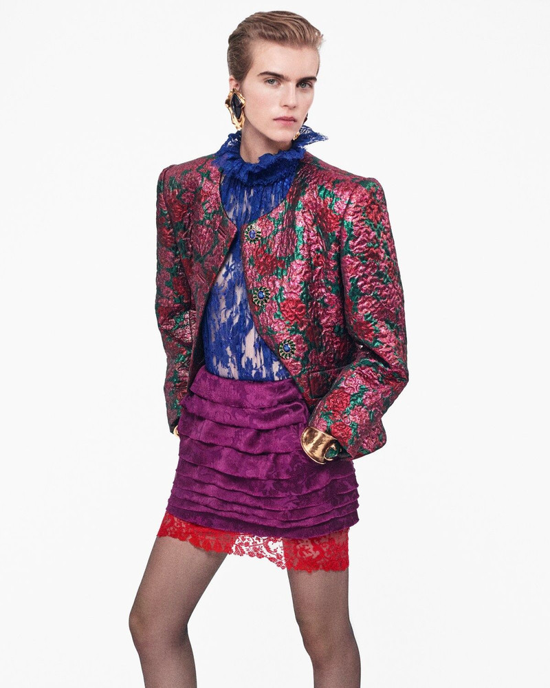 SAINT LAURENT CABOCHON EARRINGS IN RESIN AND METAL outlook