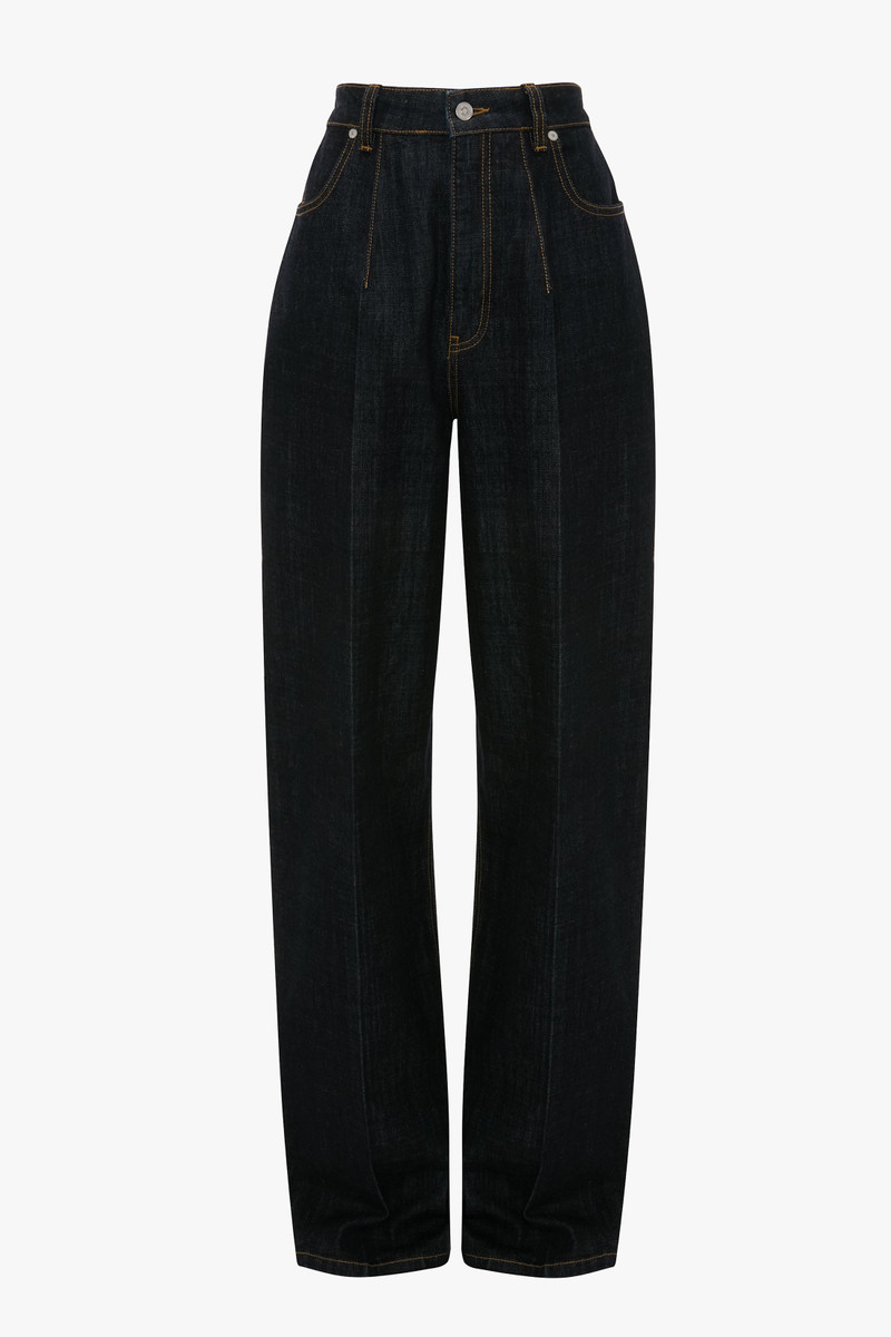High Waisted Cinched Jean In Indigo Rinse 1