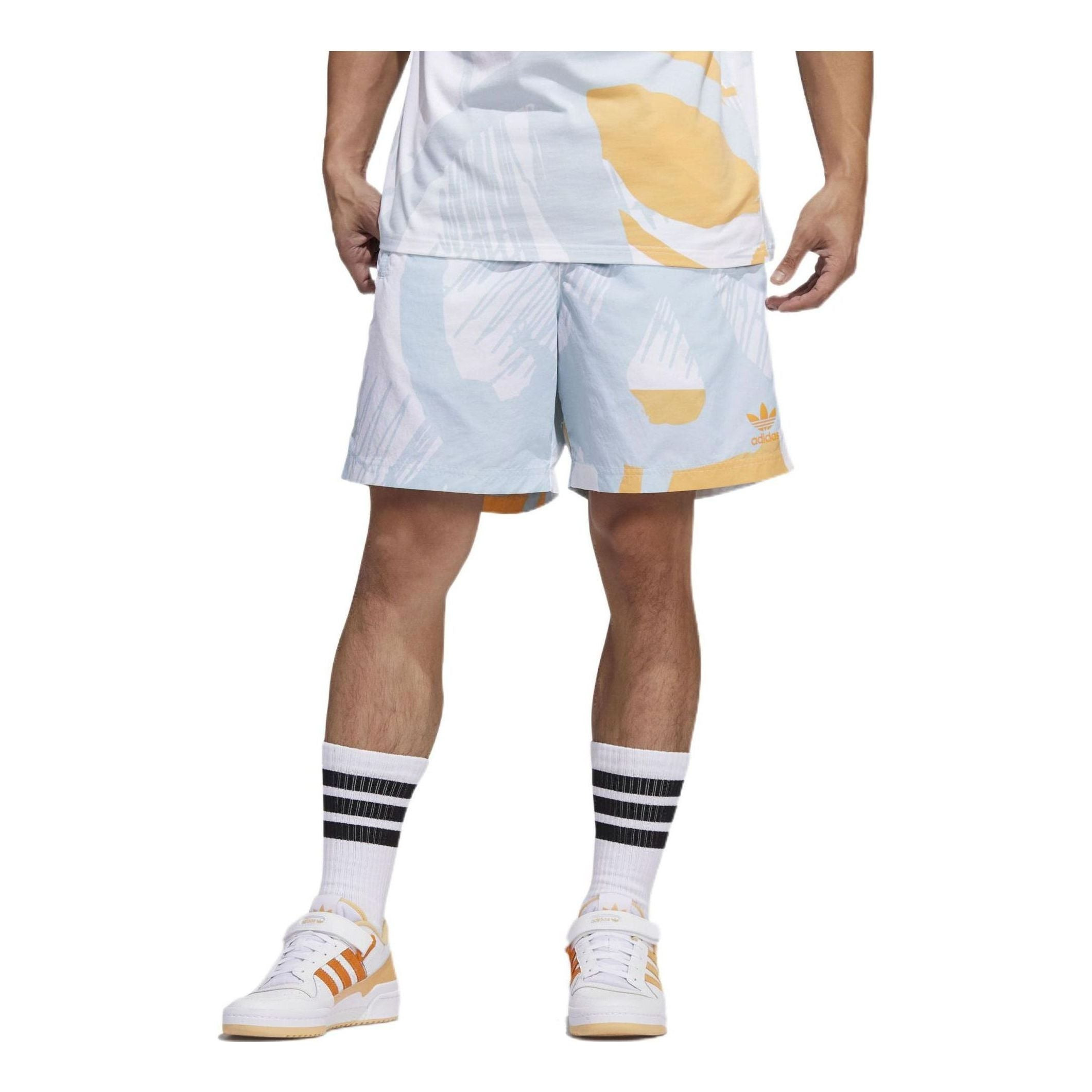 adidas originals Adiplay Allover Print Shorts 'Blue White' HC2133 - 2